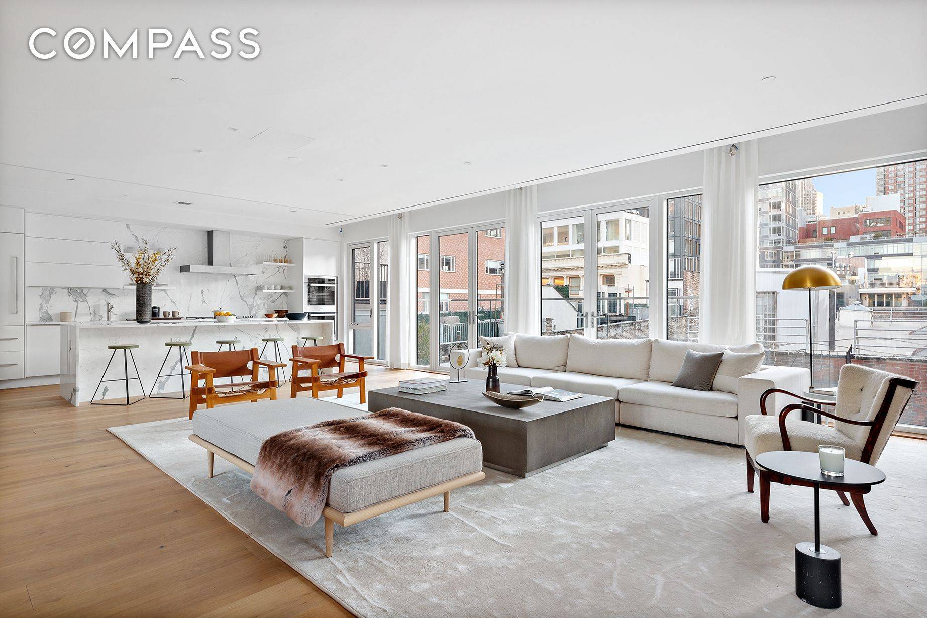 Atop the landmarked cast iron masterpiece 53 White Street, The TriBeCa Heritage, sits another exemplary feat of imagination and modern design, the duplex Penthouse.