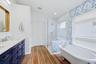 Step in shower and separate tub