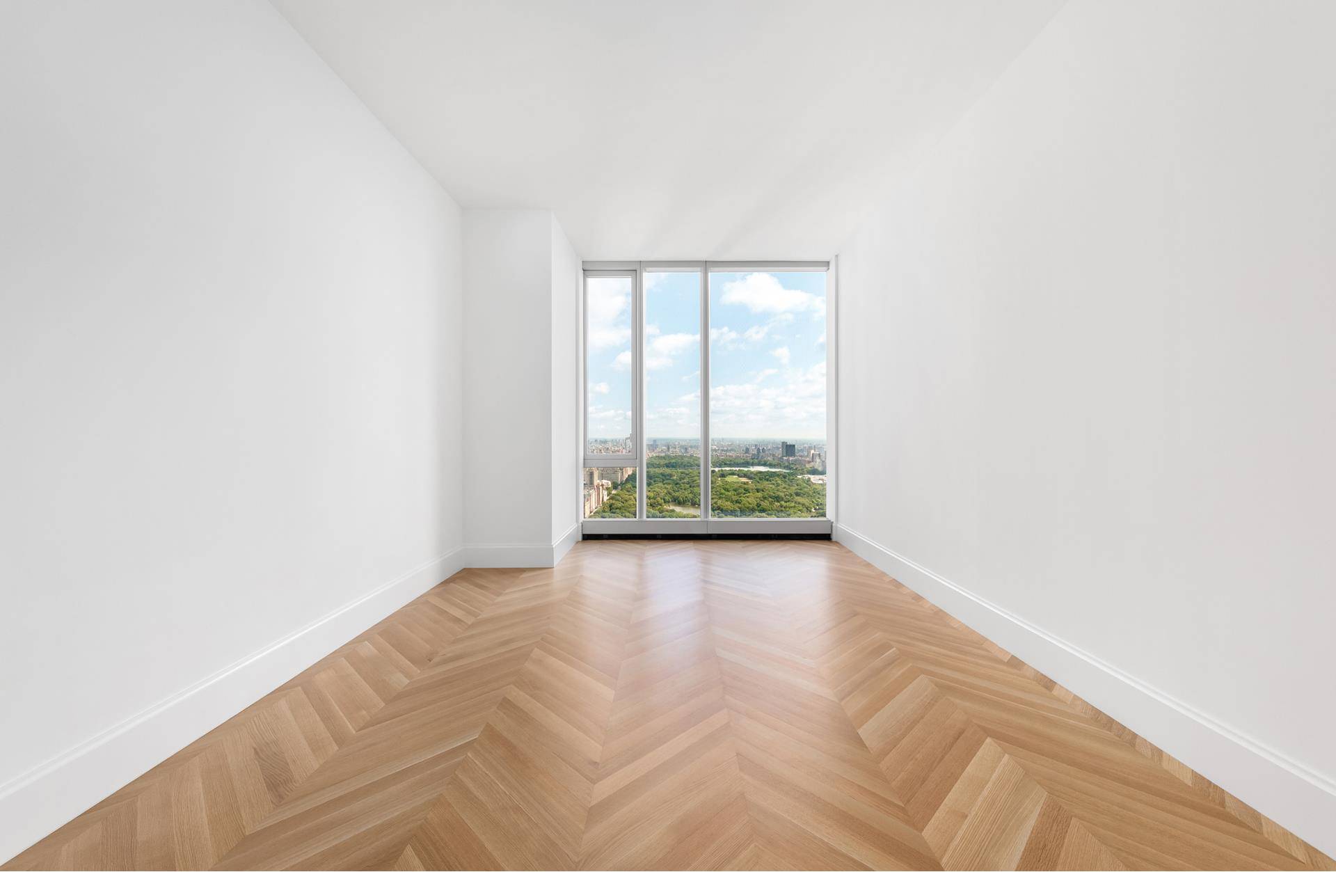 Live on top of the world in this two bedroom, two and one half bathroom residence offering spectacular direct Central Park vista views from every room.