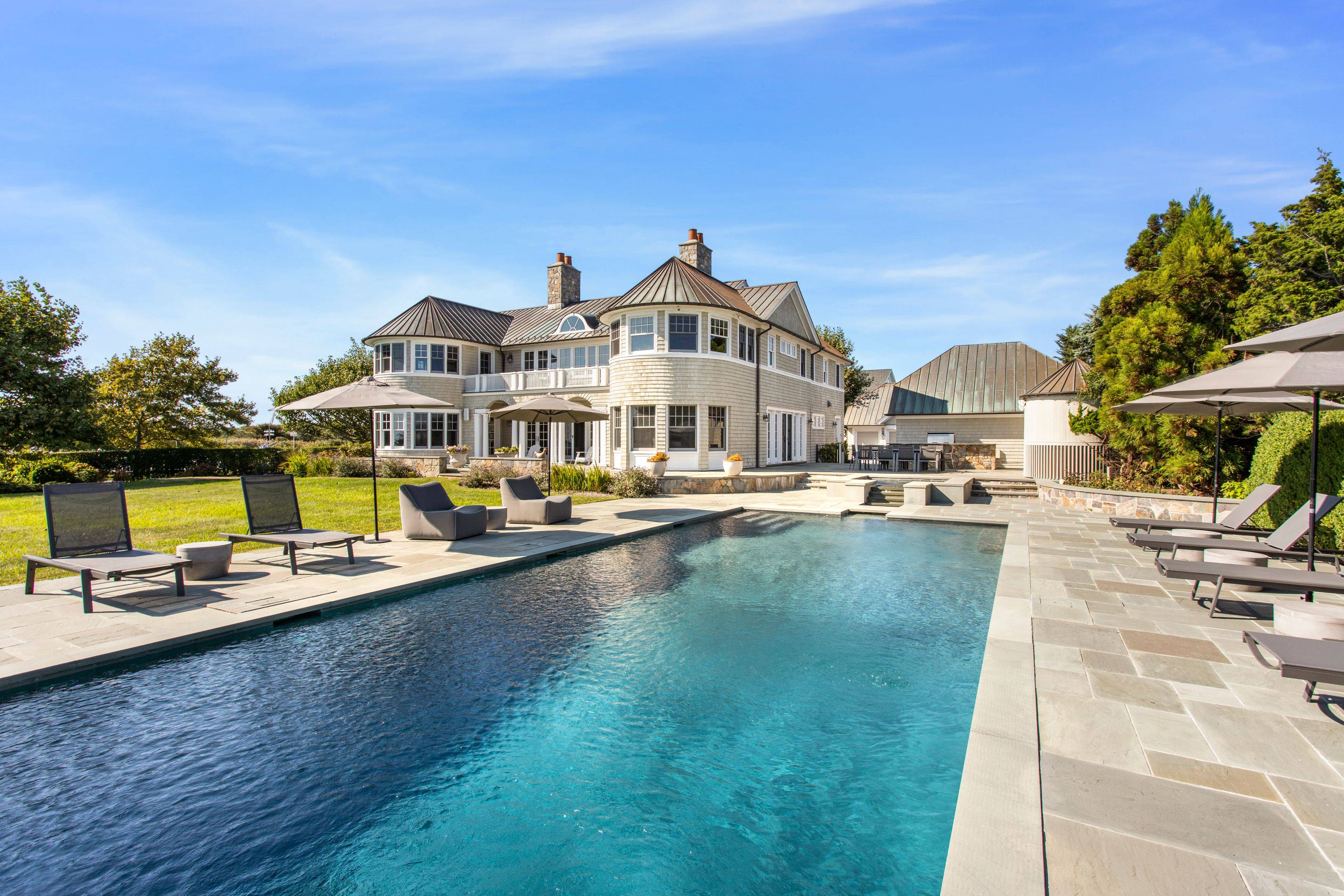 Newly designed Hamptons Designer Bayfront Residence 