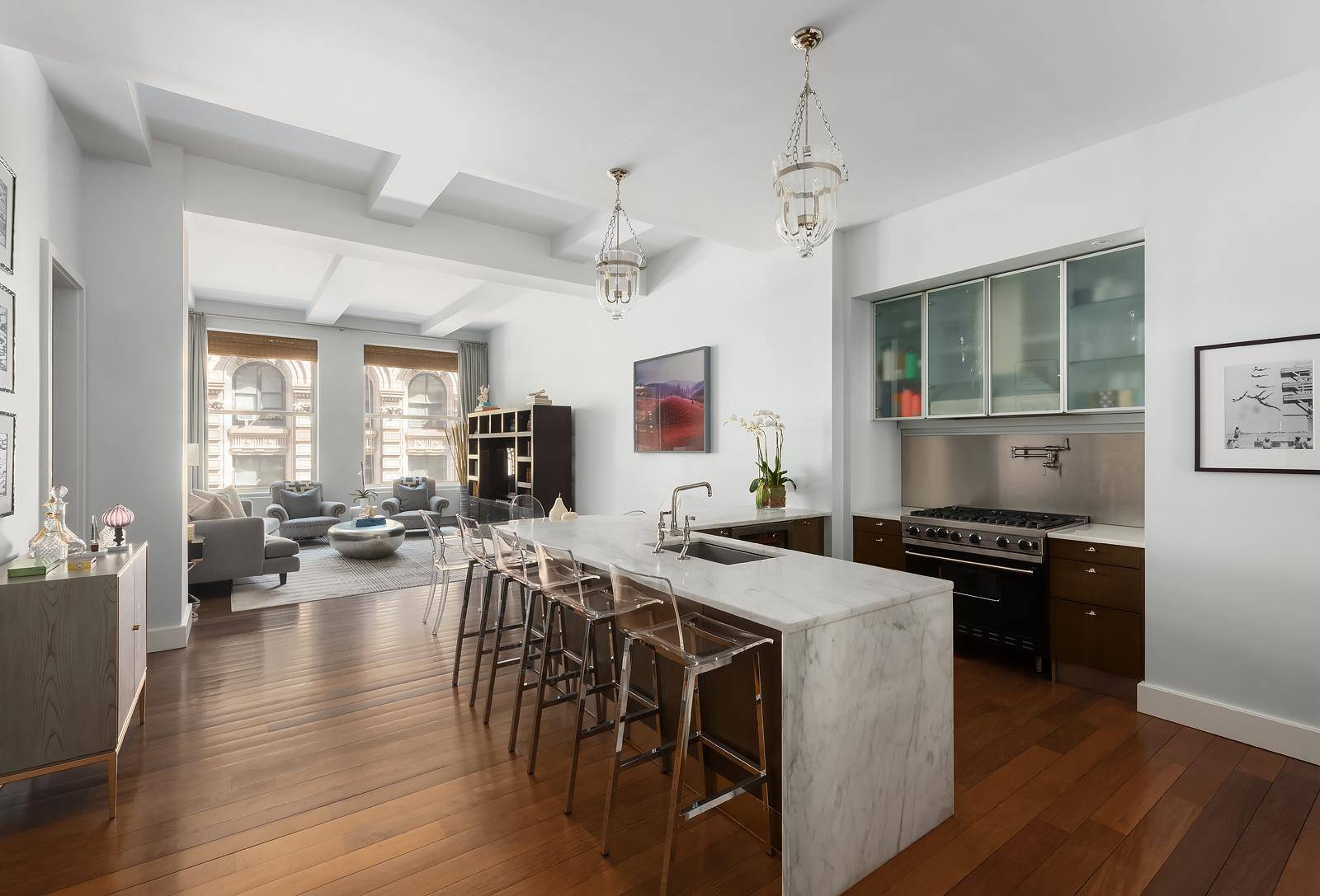 Situated in the heart of the prized Madison Square Park, this sprawling luxury loft offers timeless elegance, space, and the ultimate in location.