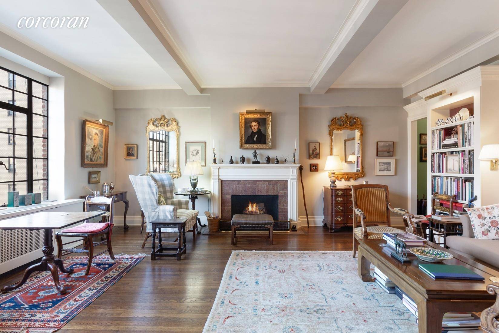 175 East 79th Street, 14C is a charming, pristine, spacious one bedroom with a wood burning fireplace, wonderful light, open city views and beautiful prewar details throughout.