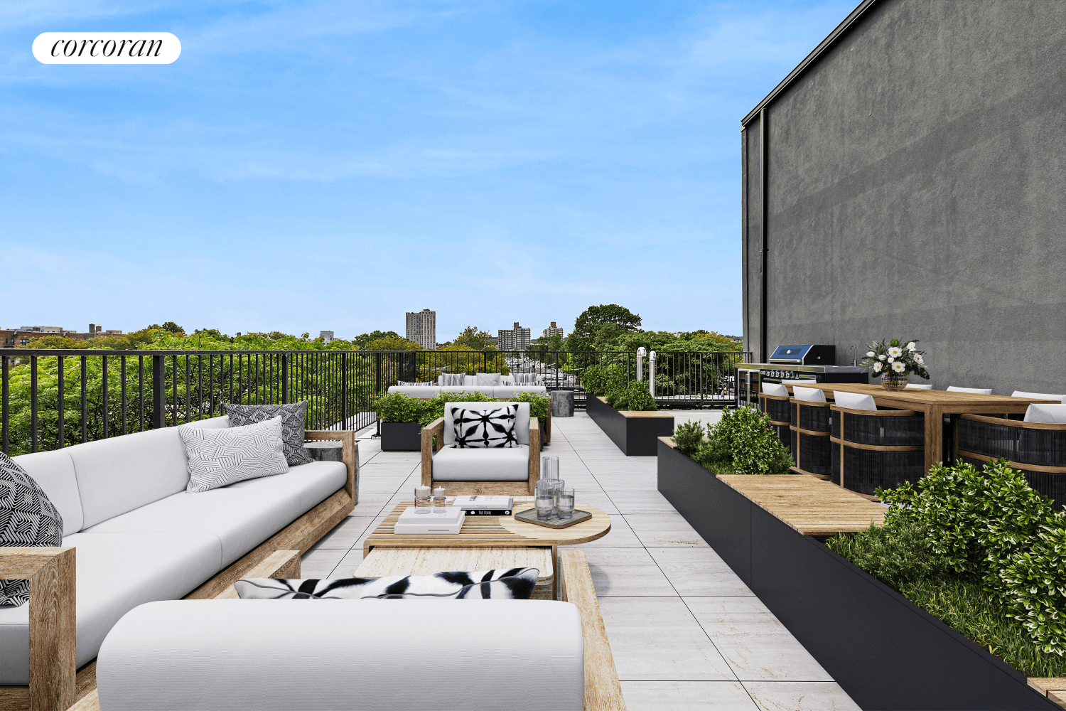Residence 2A, at the Alcove Residences Condominium is a south facing 3 Bedroom, 2 Bathroom home with 145 SF rooftop cabana included, in historic Lefferts Garden.