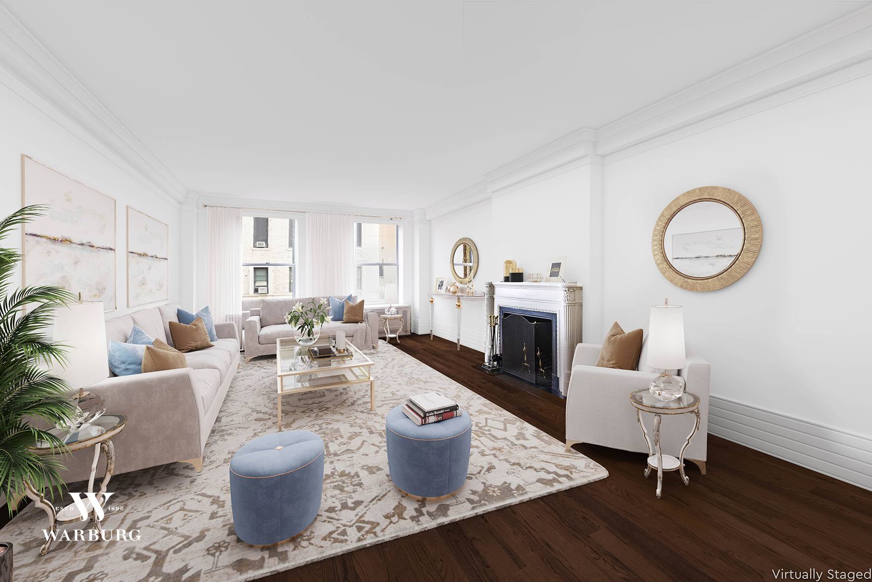 This exceptional Fifth Avenue Classic 7 is situated in a premier Carnegie Hill cooperative directly across from Central Park.