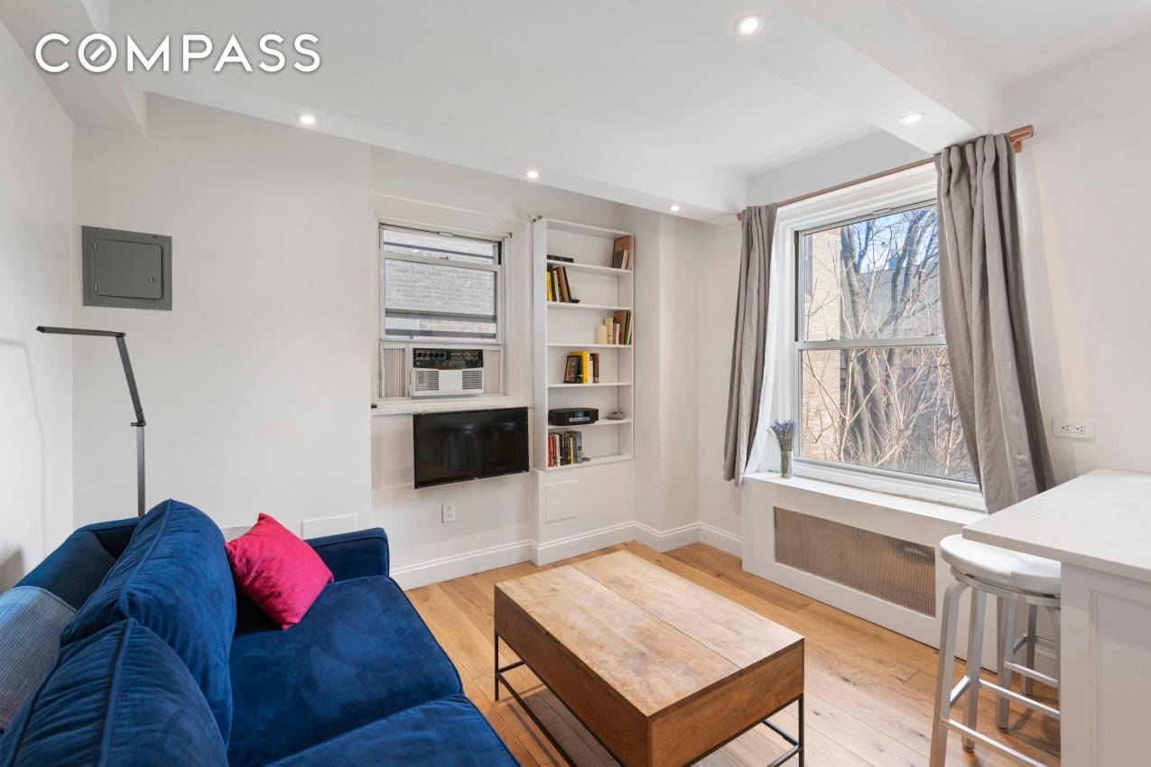 Gut renovated, sunny pre war one bedroom home in the heart of Chelsea.
