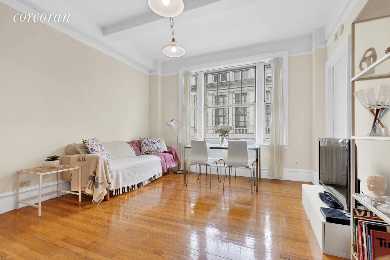 Apartment 707 at The Berkley, 170 West 74th Street, is a spacious one bedroom home with high ceilings, oversized windows, and an abundance of light and charm.