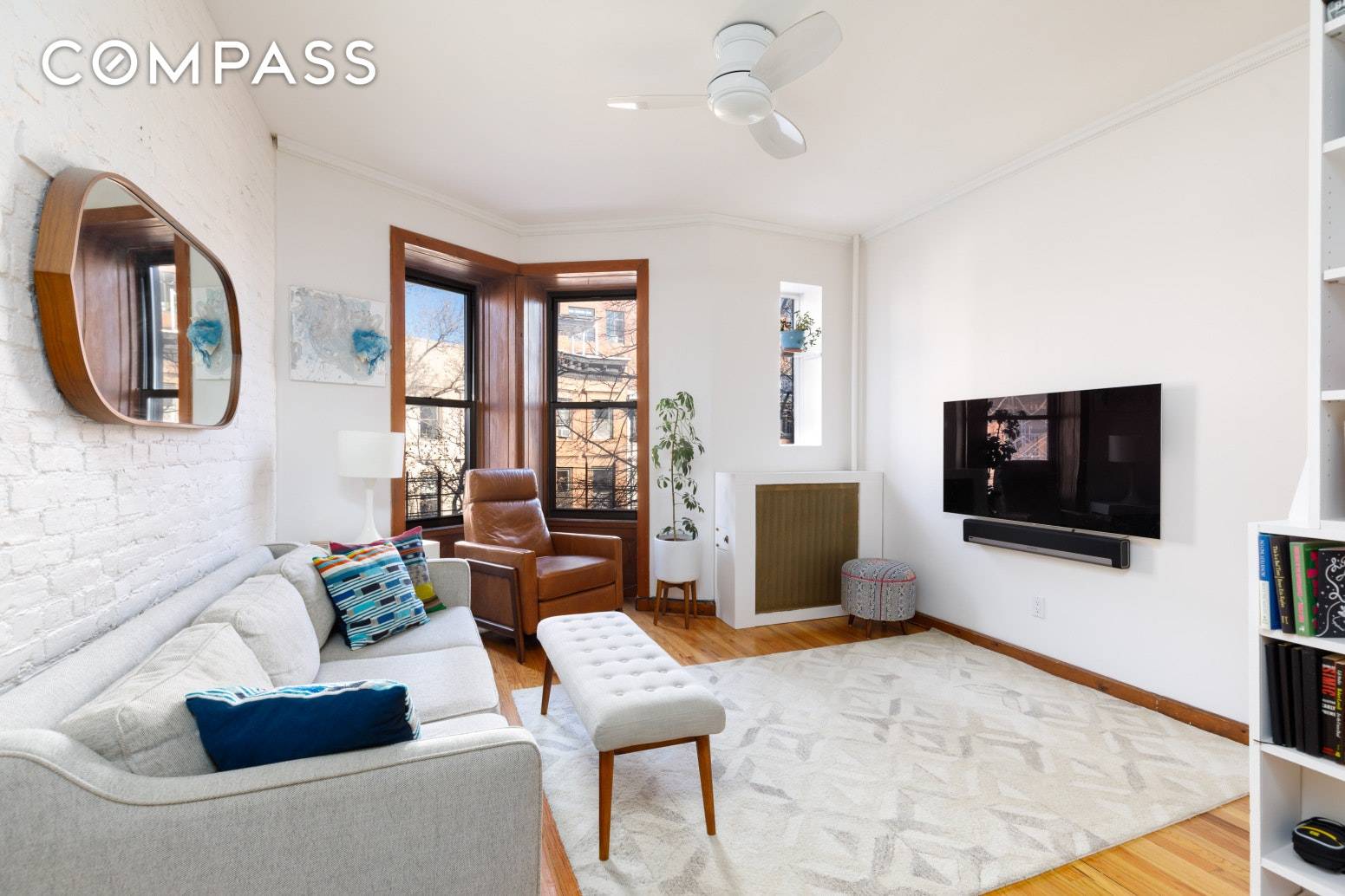 This lovely 2 1 2 bedroom home is nestled away on a tranquil tree lined block in the heart of Park Slope.