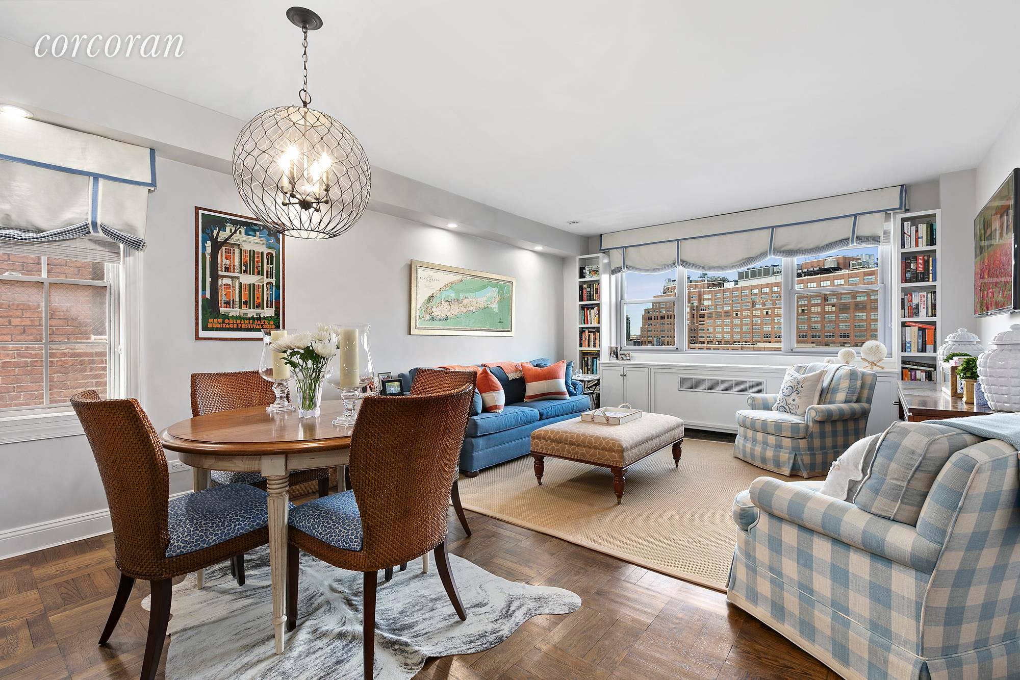 This fabulous, gut renovated, sun blasted, mint corner 15th Floor 1 bedroom home combines timeless prewar elegance with meticulous state of the art renovations.
