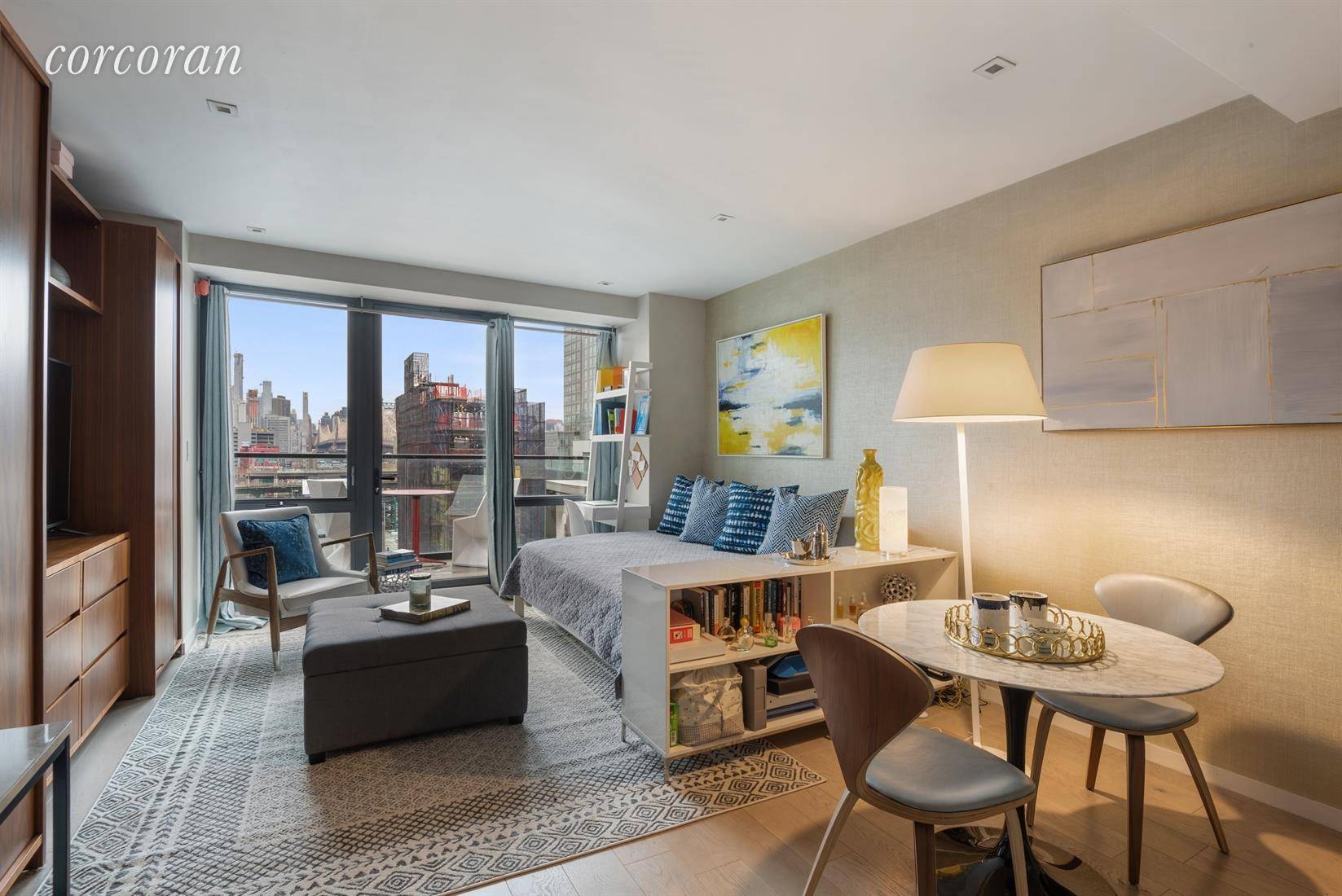 Apartment 9D is a well designed west facing studio apartment, with a large balcony, on the top floor of Arcadia 27, 42 50 27th Street, a new condominium development in ...