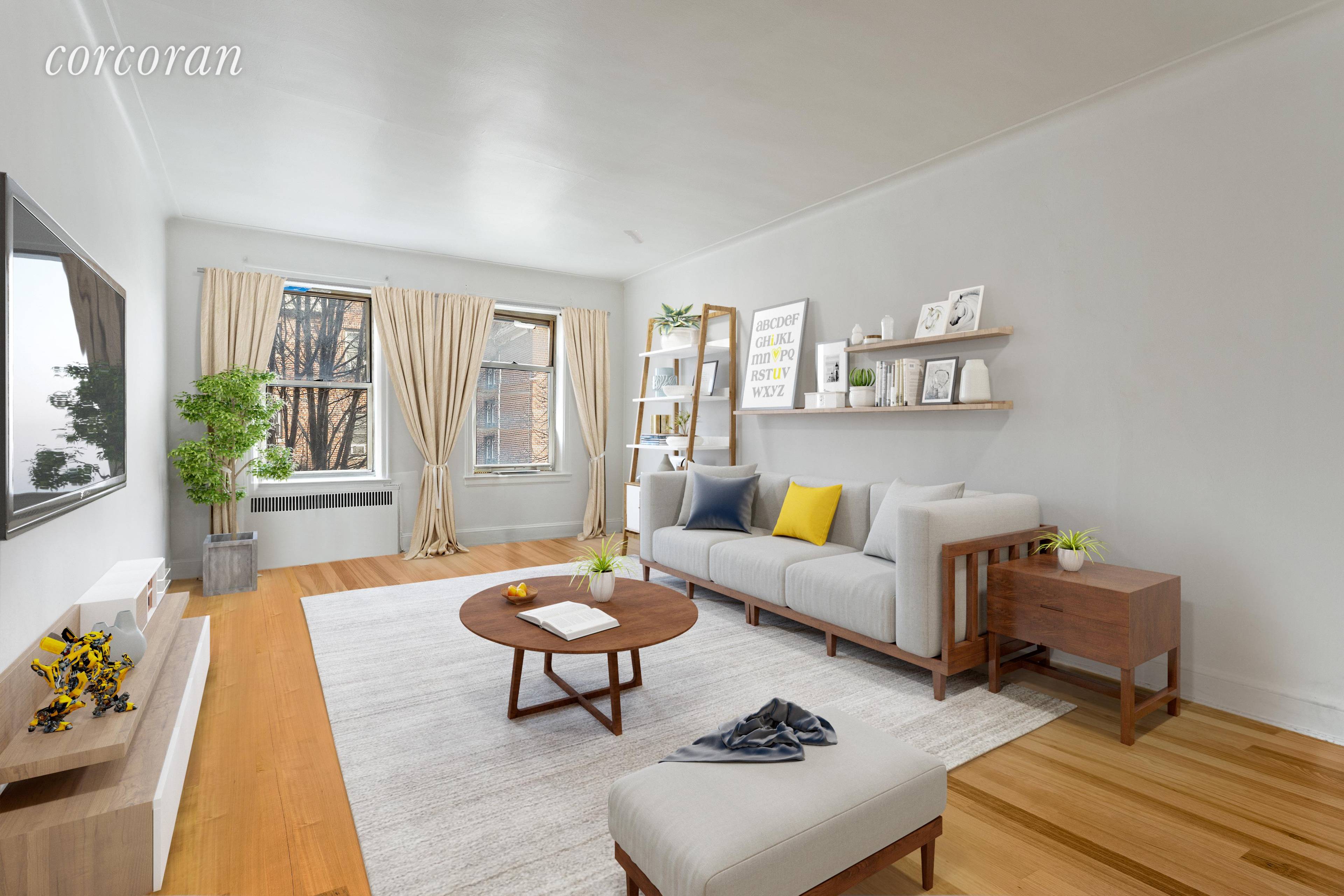 DIAMOND IN THE ROUGH ! ! Large one bedroom apartment available in one of Jackson Heights' best located pre war coops.