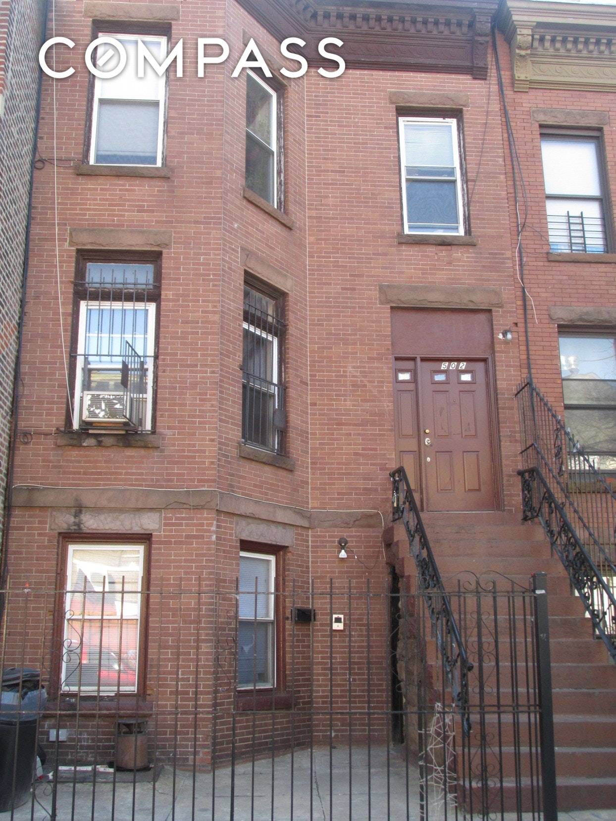 Bedford Stuyvesant Three Family home housing 2 bedroom apt units on each floor, with full basement located conveniently close to J, Z and A Train.
