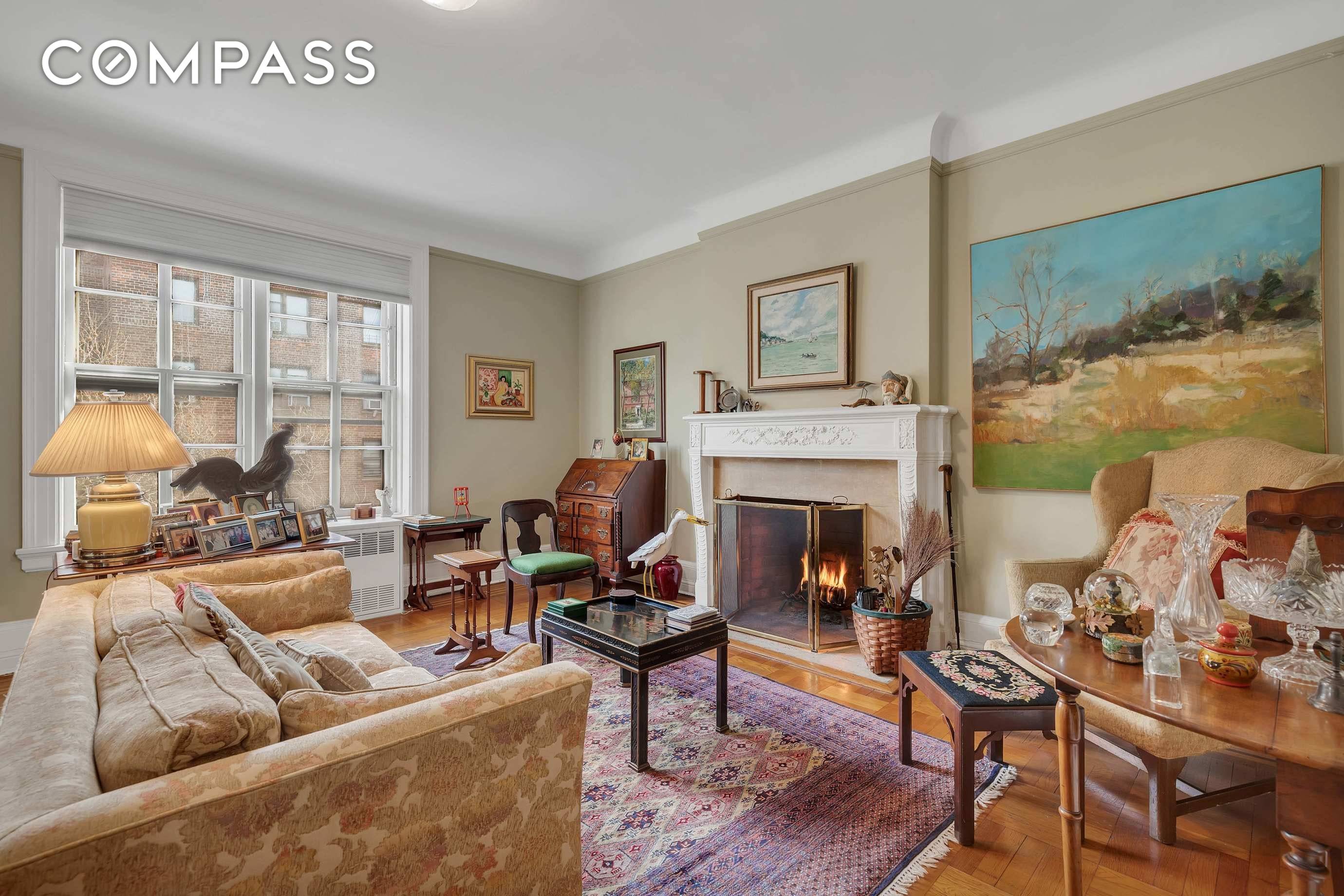 A charming pre war Chateau three bedroom and two bath gem with great light is available in historic Jackson Heights.