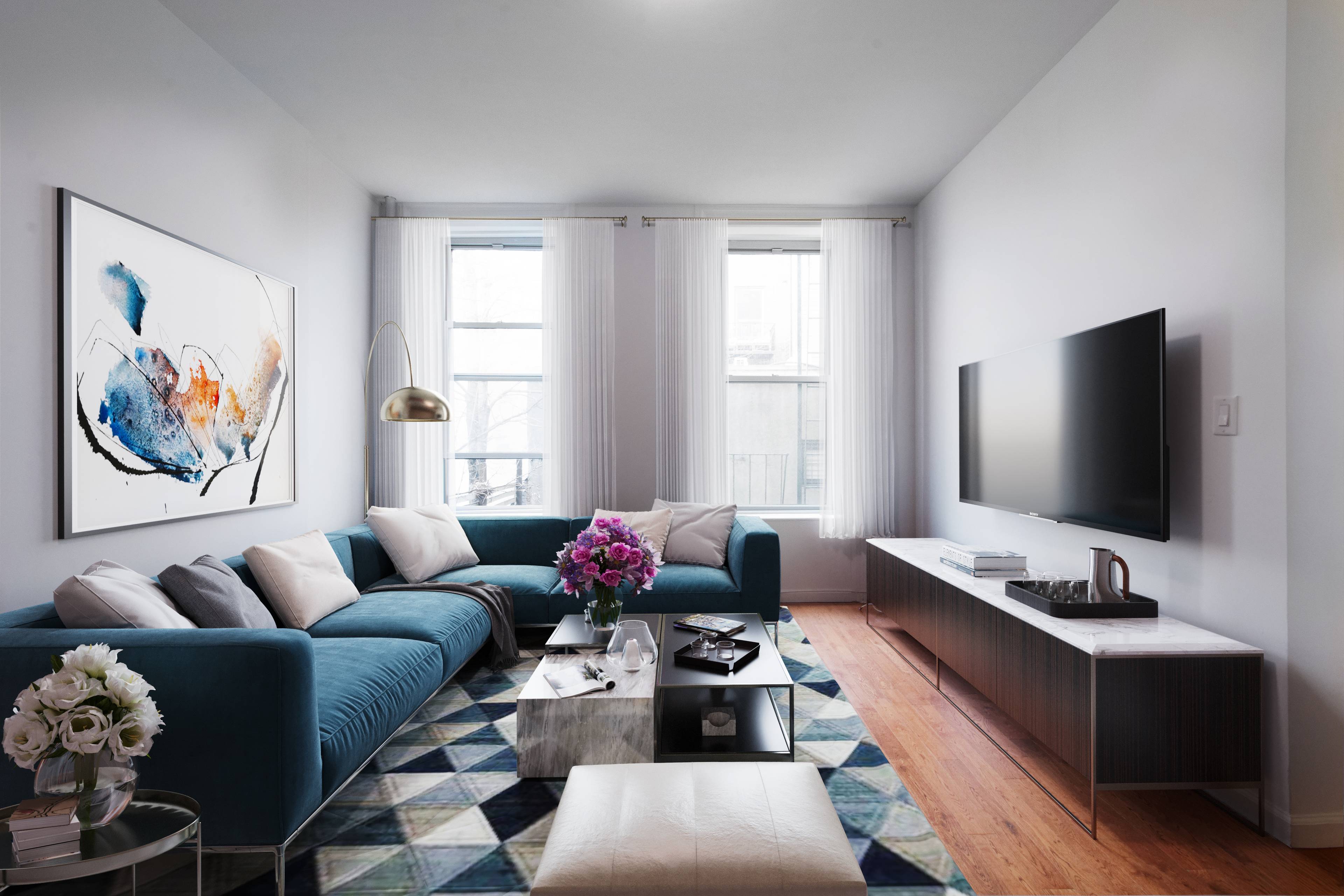 This charming 2 bed 1 bath is located in the coveted neighborhood of Nolita and features a large eat in kitchen, spacious living room, high ceilings, and hardwood floors.