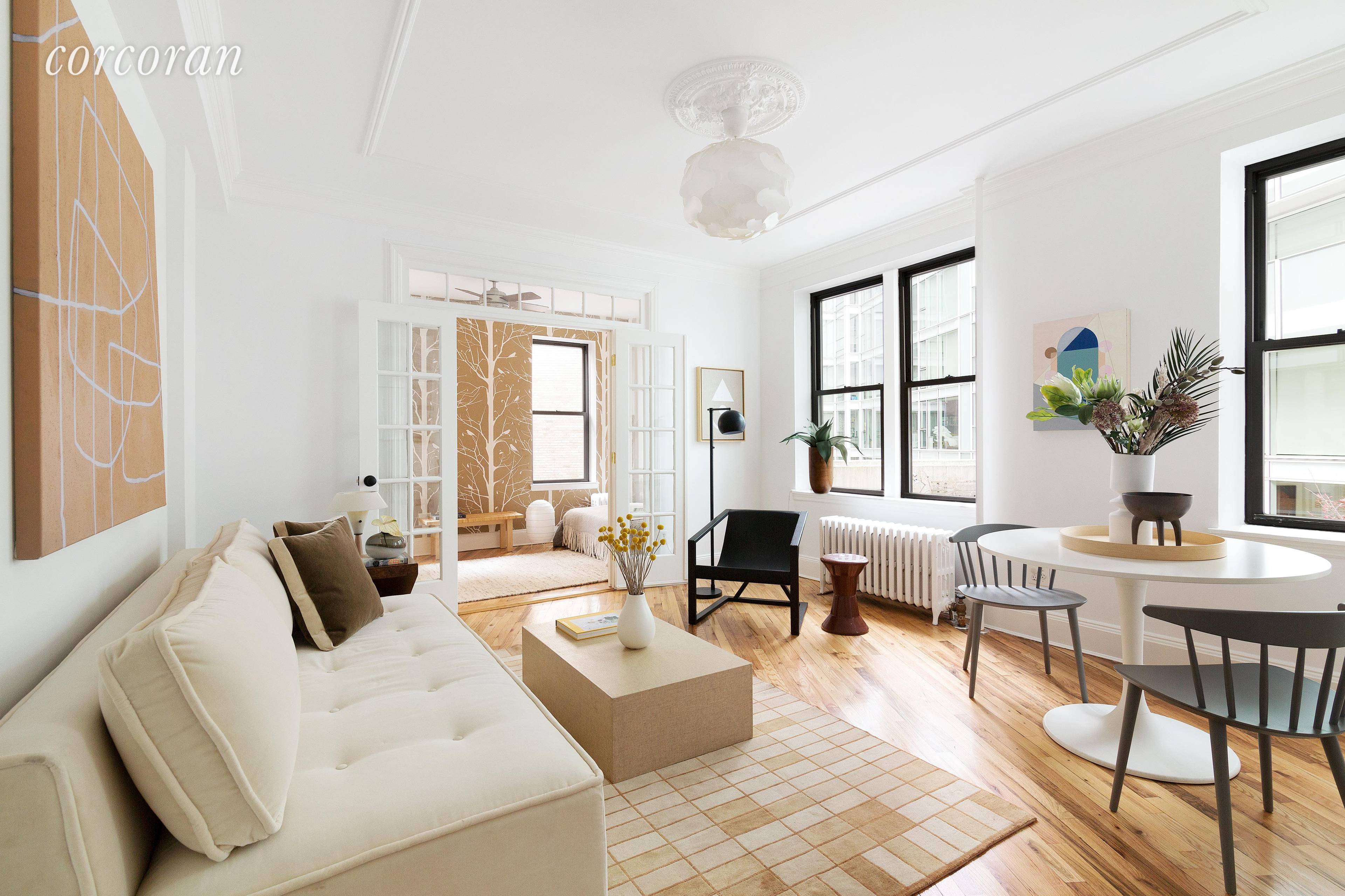Perfectly Picturesque pre war 2 bedroom, 1 bath coop on one of Prospect Heights most idyllic blocks.