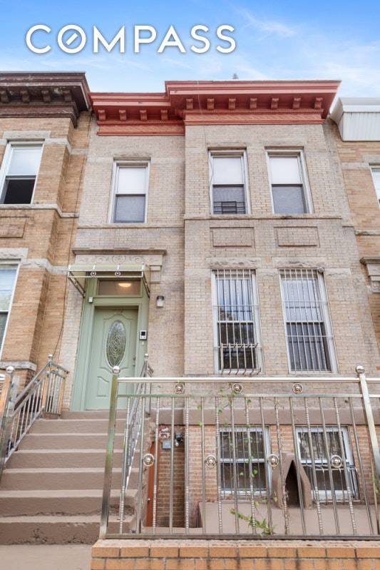 Imagine yourself in this 2 family townhouse legal 3 family on a beautiful, green block just steps away from vibrant Sunset Park and a playground right across the street.