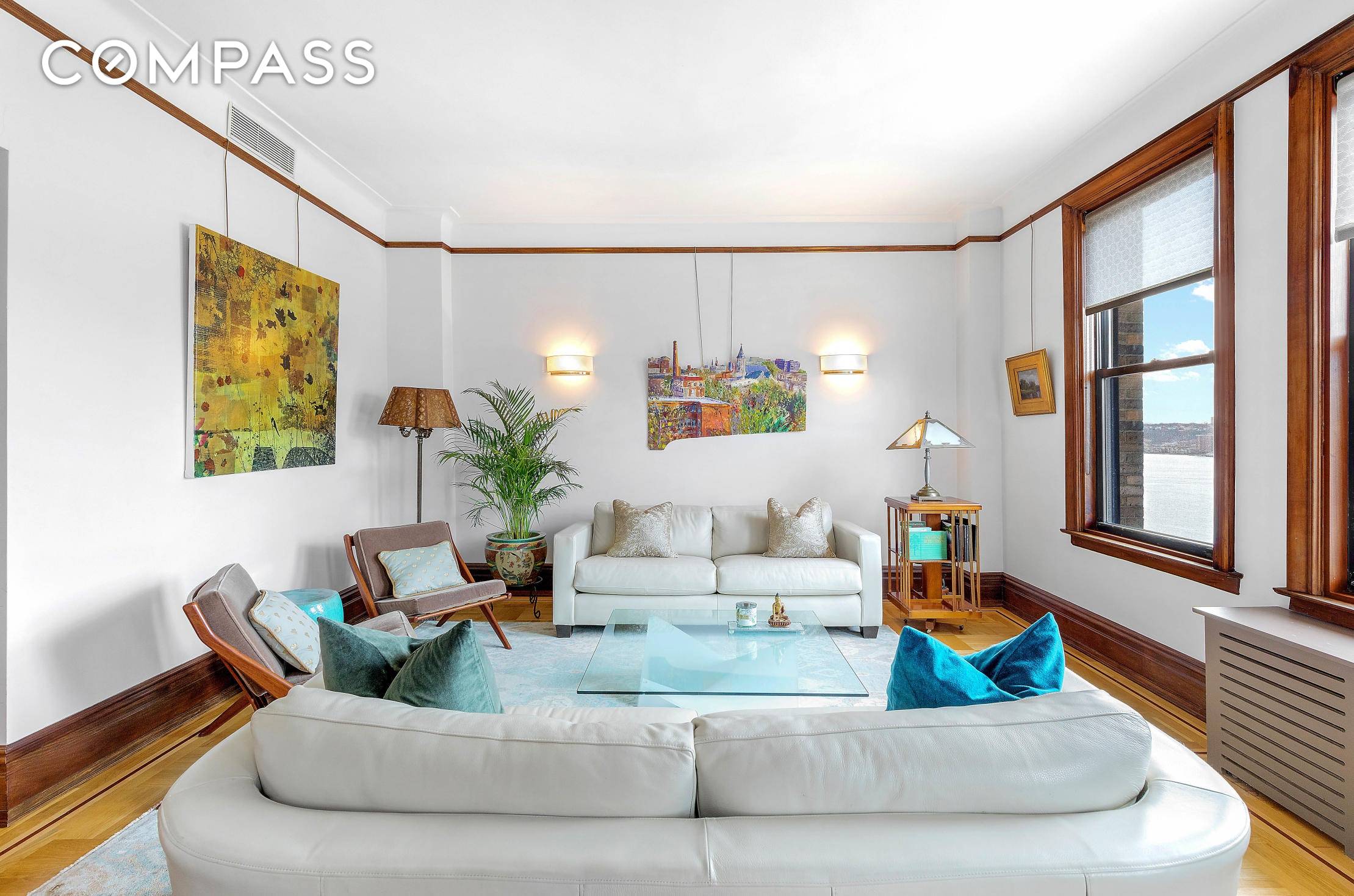 Glorious 3 Bed 3 Bath Residence with Hudson River Views at the Elegant RivieraThis expansive, pre war apartment located in Washington Heights coveted Audubon Park Historic District affords an upscale ...