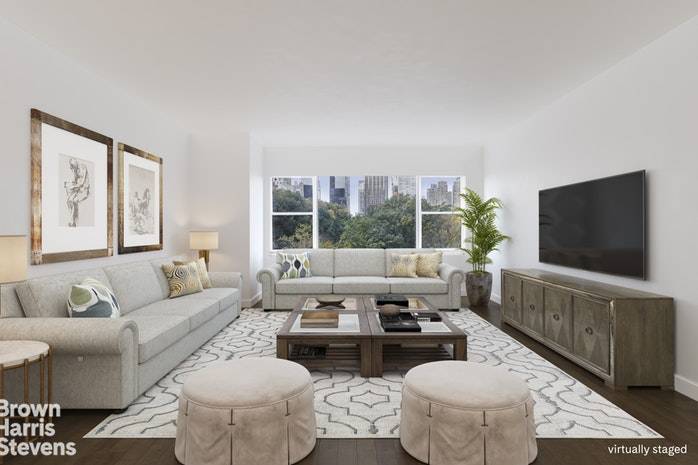 REDUCED BY 65 Rare opportunity to own a two bedroom home with direct views of Central Park and beautiful Grand Army Plaza, in the most coveted Manhattan location and enveloped ...