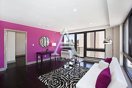 Sunny one bedroom in Modern Bldg with Balcony.