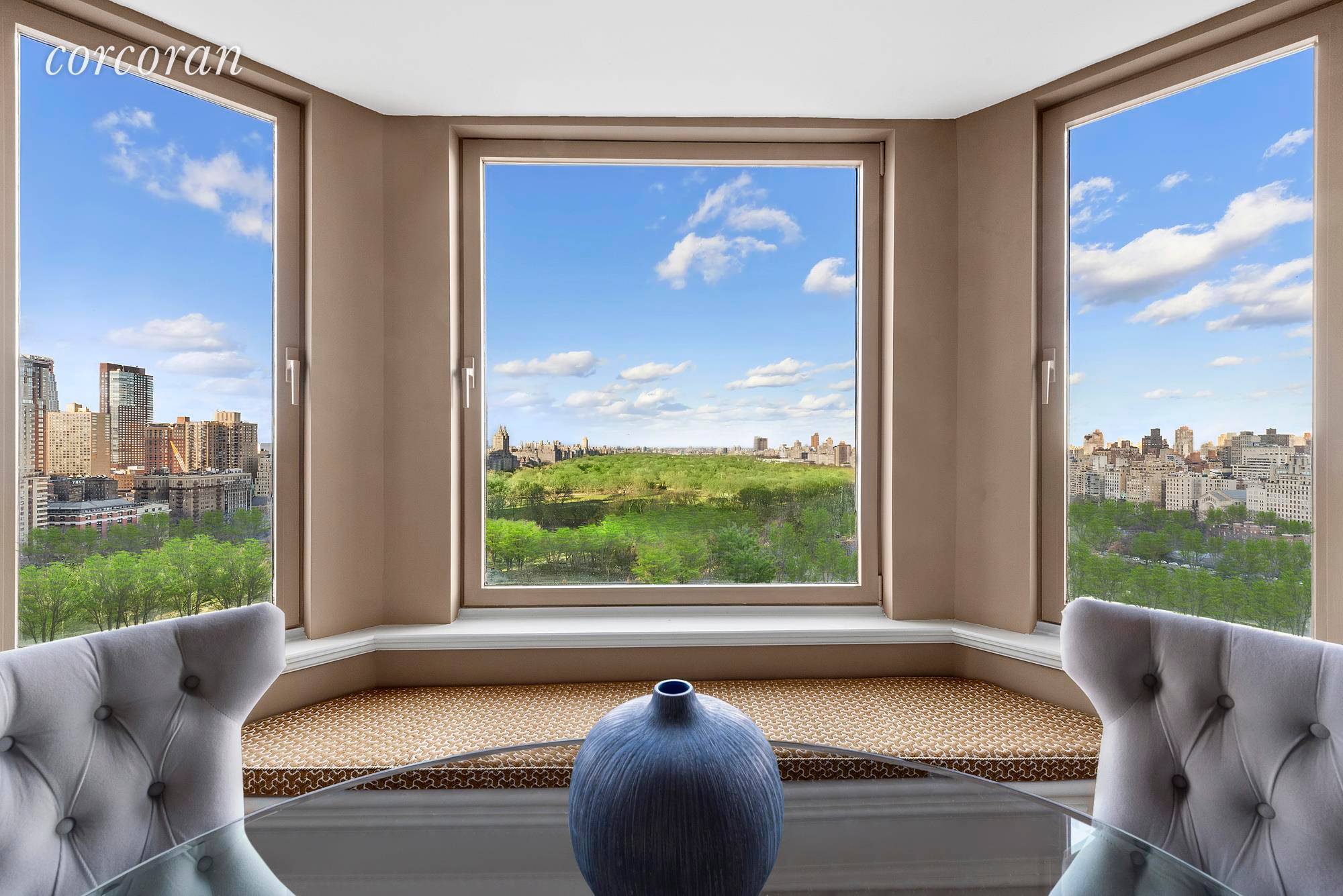 Experience full Central Park views from every window in this one bedroom condominium, apartment 2403, at New York's famed Essex House, 106 Central Park South !
