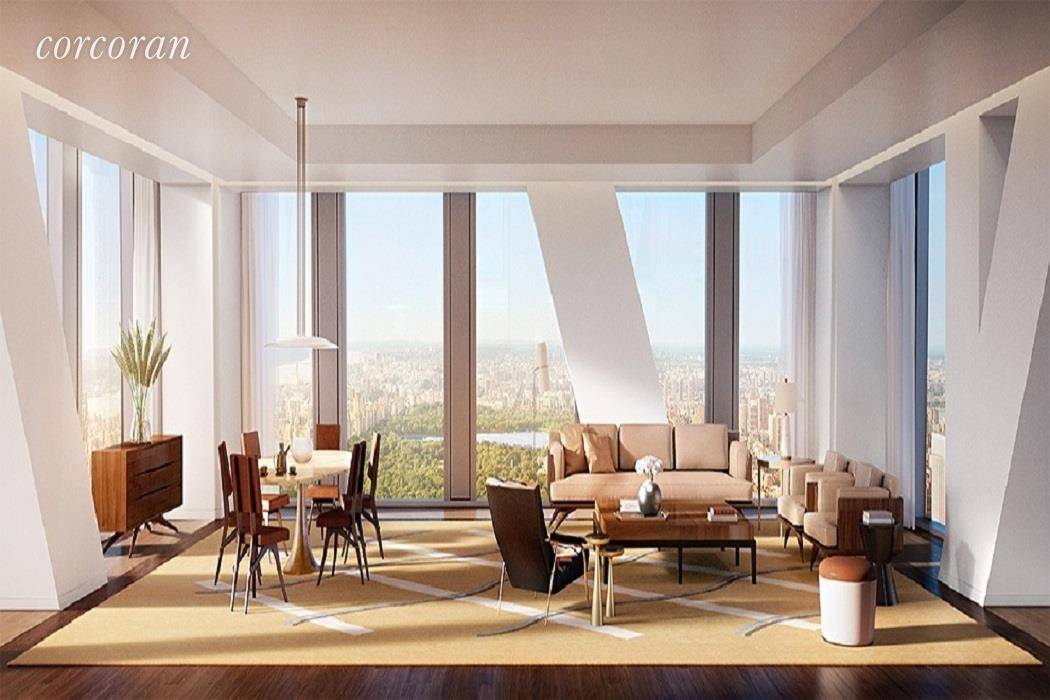 Enjoy panoramic Central Park, Hudson River, and skyline views through floor to ceiling windows in this half floor residence located in the new Jean Nouvel designed tower above The Museum ...