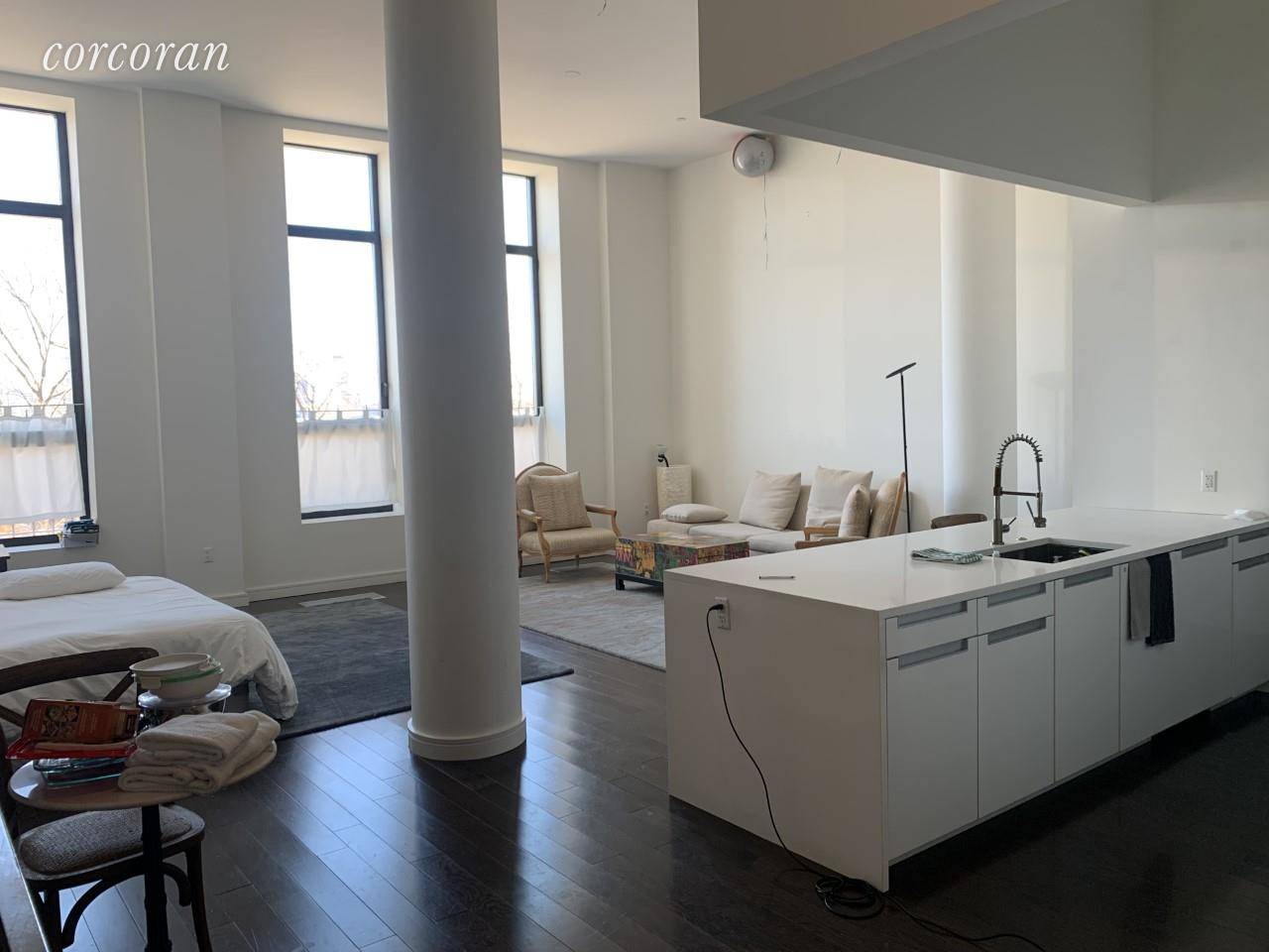 The loft style duplex apartment is 1385 sq.