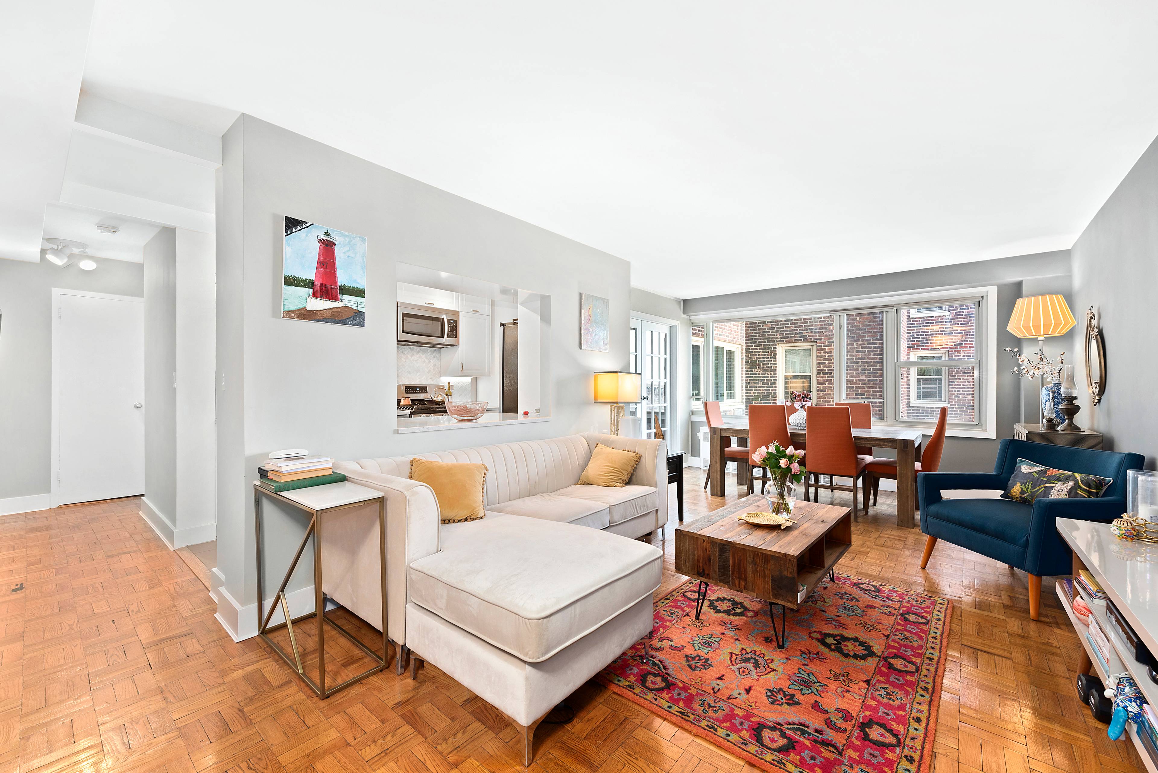 CABRINI TERRACE GEM OFFER ACCEPTED OPEN HOUSE BY APPOINTMENT Back on the market is this beautifully renovated high floor Jr 4 with Hudson River views and the Palisades.