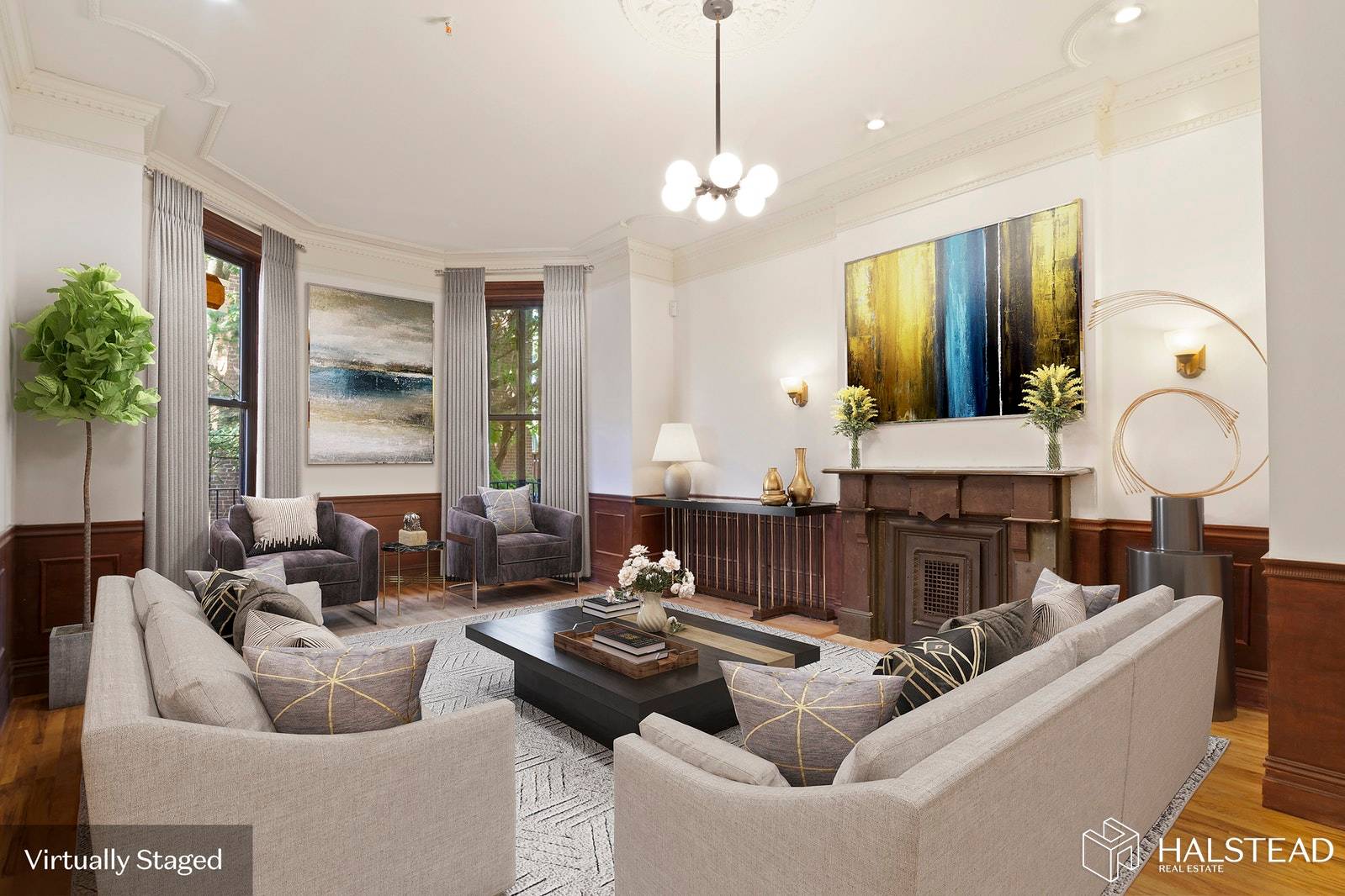 EASY TO SHOW BY APPOINTMENTSet on the border of Fort Greene and historic Clinton Hill, this fully renovated five story, four family brownstone will appeal to either the savvy investor ...