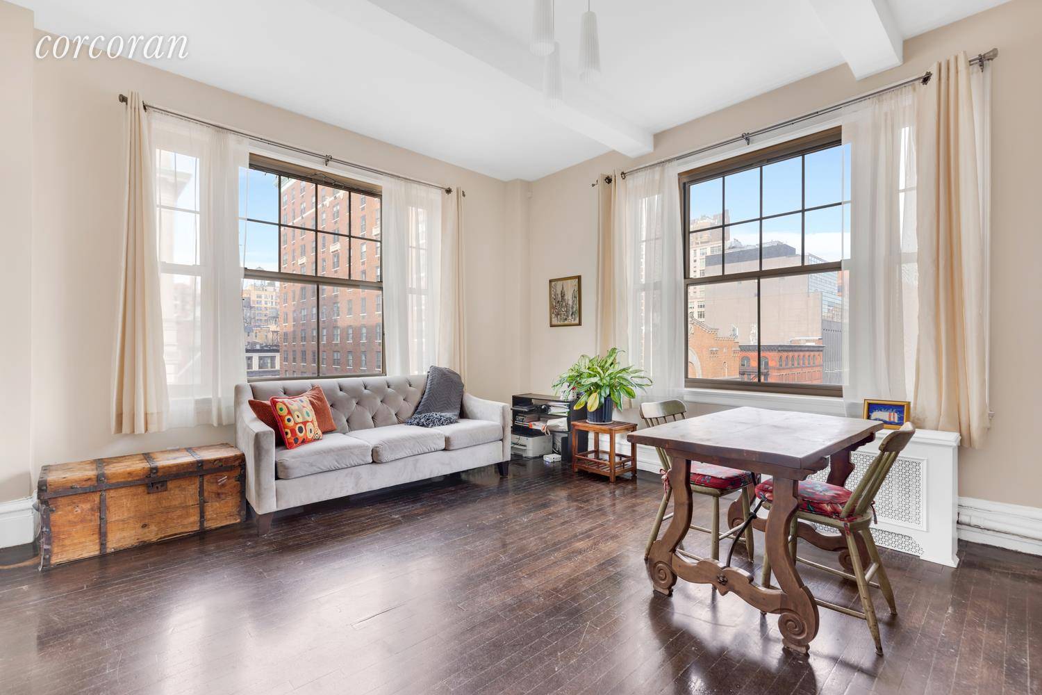 Apartment 706 at The Berkley, 170 West 74th Street, is a spacious corner one bedroom home with high ceilings, oversized windows, and an abundance of light and charm.