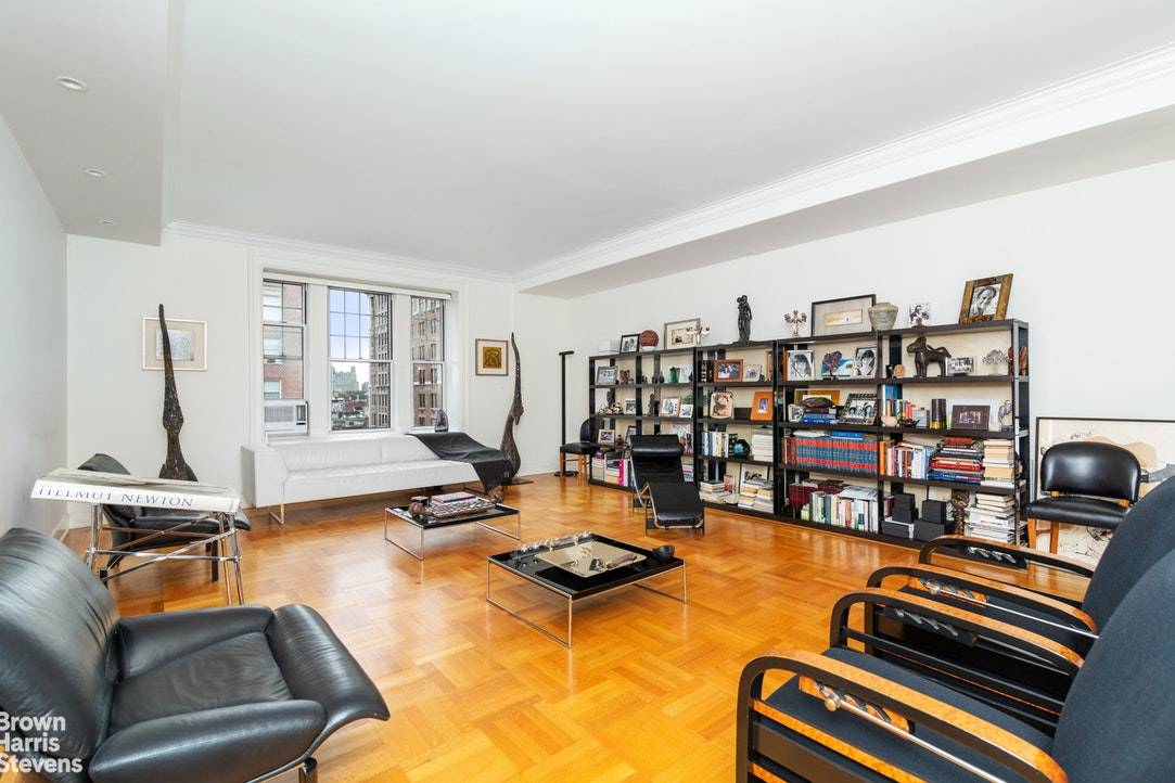 Unique jewel at a magnificent Pre War Co Op on 875 Park Avenue, One Bedroom, Two Bathrooms plus Home Office Library.