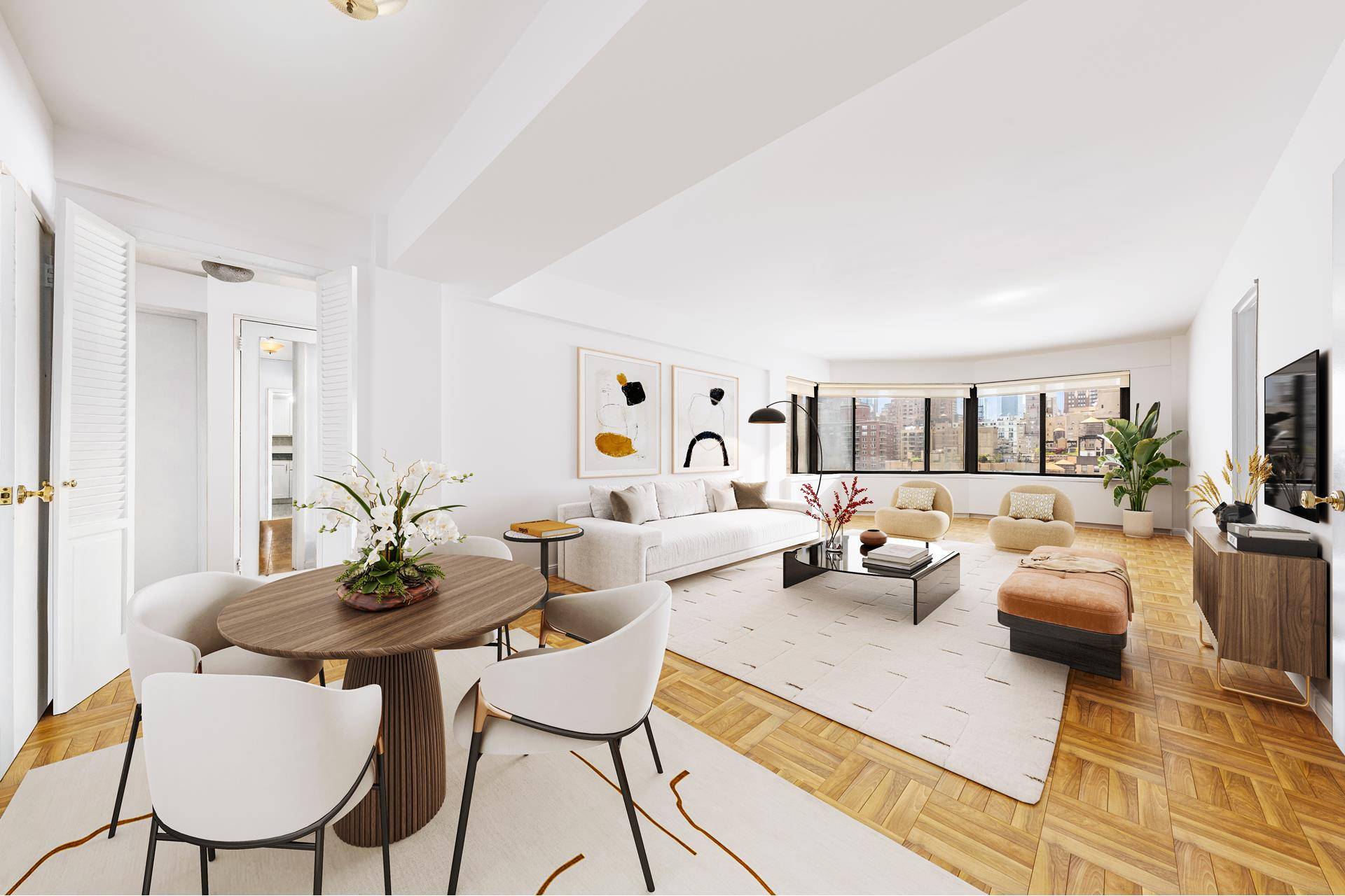 Renovated Corner 2 bed 2 bath with incredible light and Empire State views from every room !