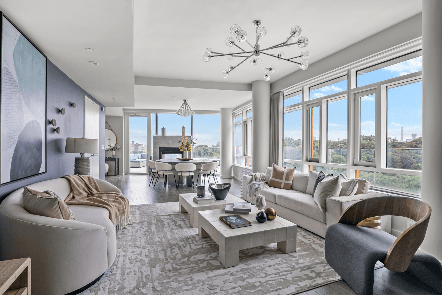 Nestled in Circa Central Park at 285 W 110th St, Penthouse 10A is a distinctive penthouse boasting five bedrooms, 4.