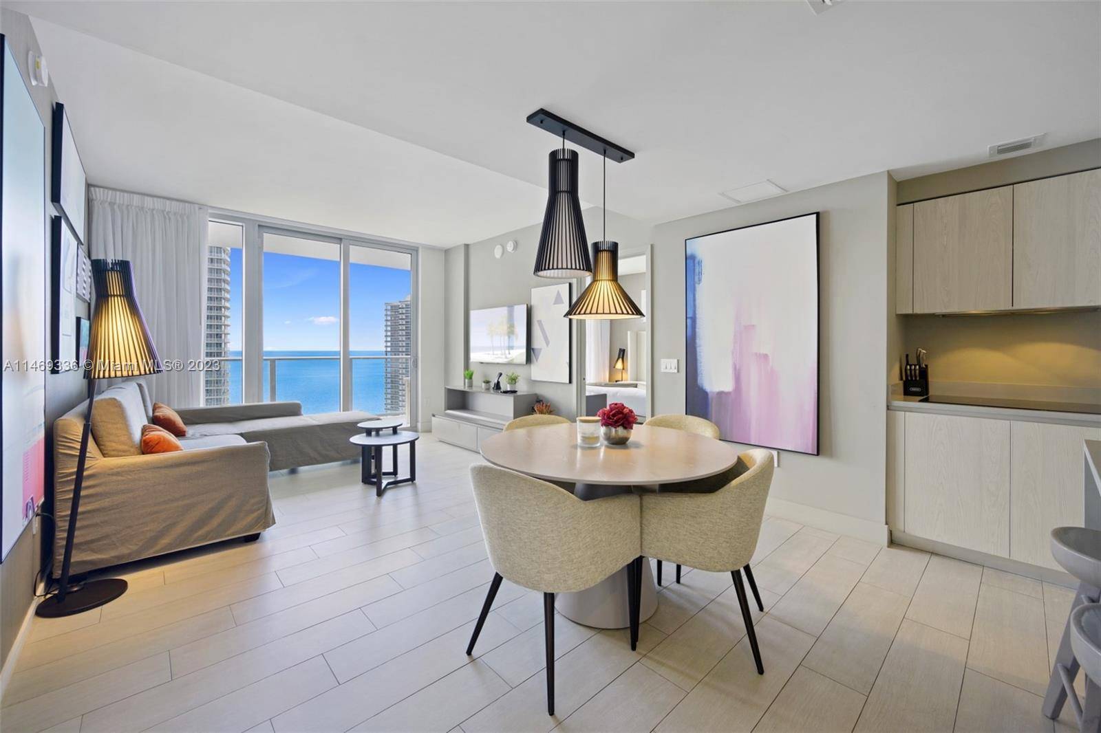 Short Term and Long Term Available Luxurious 2 bed 2 bath unit at Hyde Beach House with Breathtaking views.