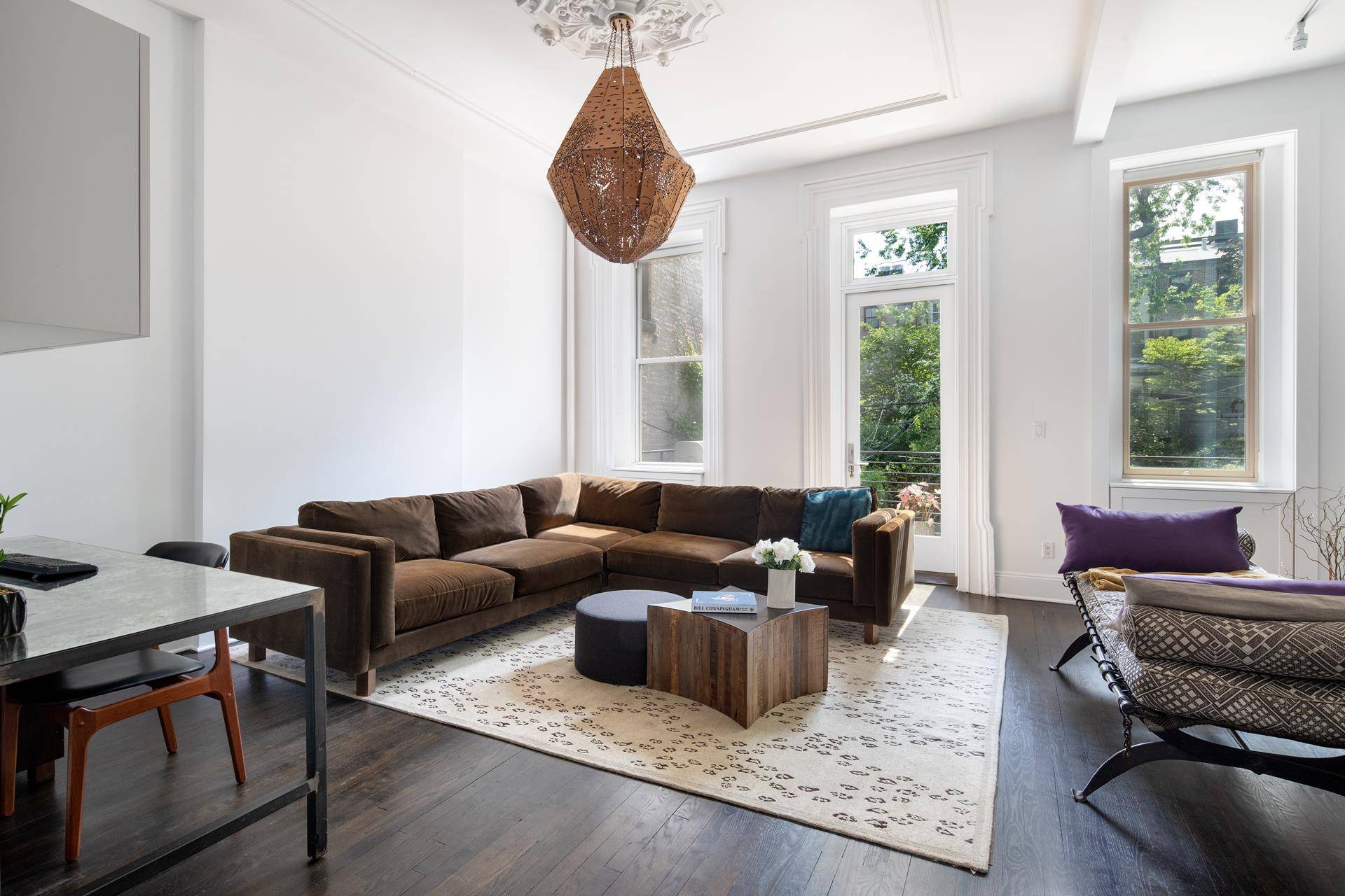 Elegant expansive interiors and copious private outdoor space on two levels make this three bedroom, three bathroom Cobble Hill parlor garden duplex the perfect Brooklyn sanctuary.