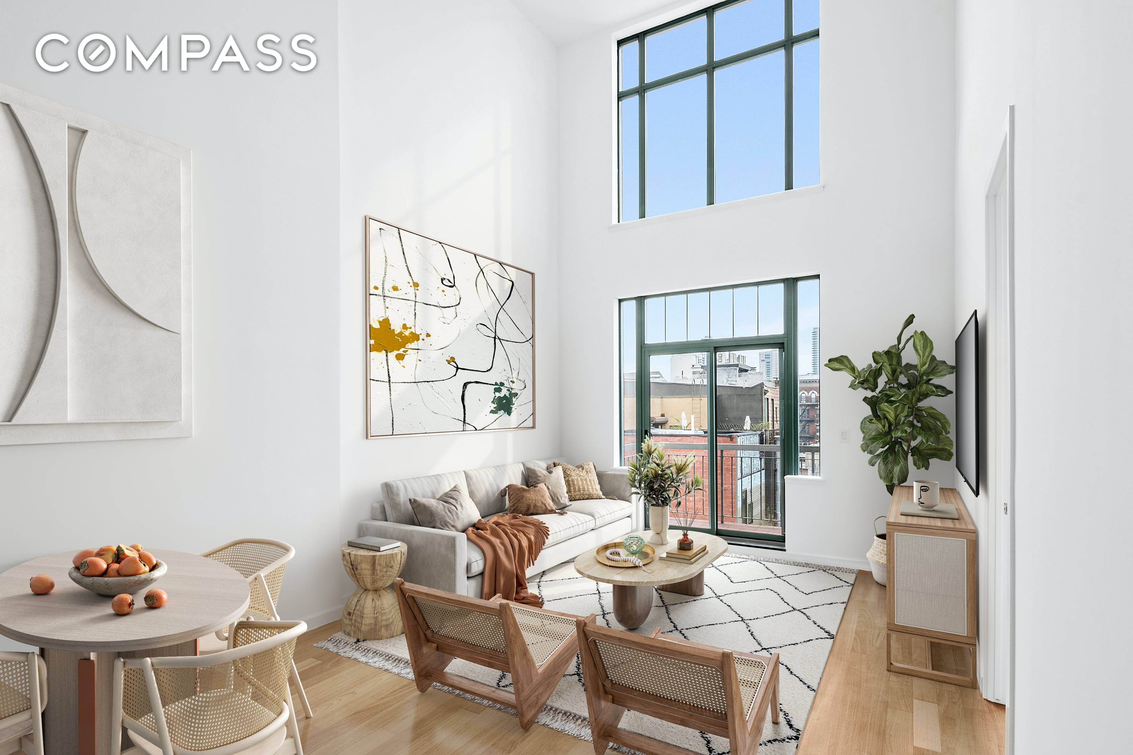 In the Heart of Williamsburg, this gorgeous, loft like duplex with 2 private outdoor spaces and sweeping Manhattan skyline views is now available.