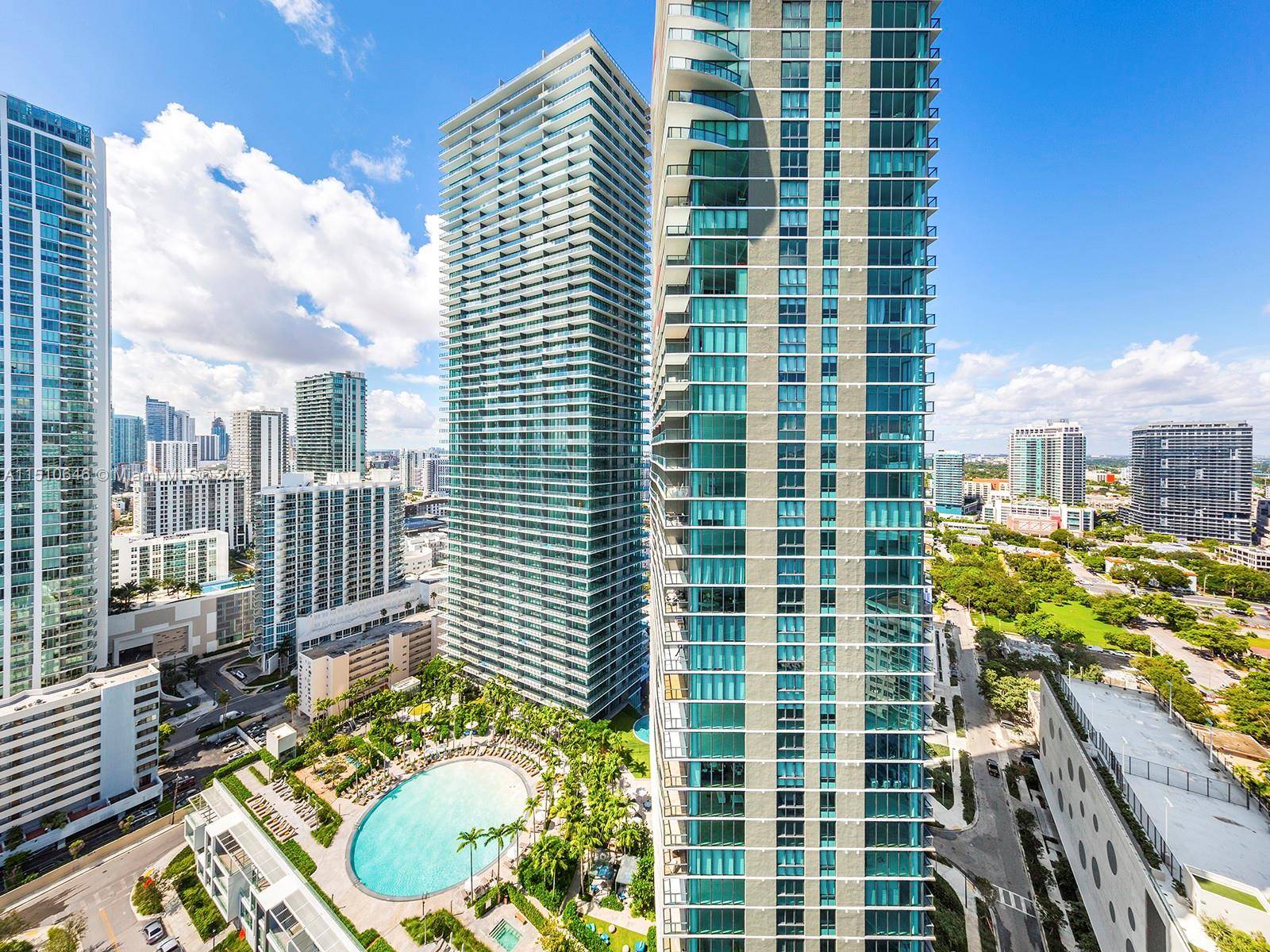 Private elevator foyer, Italian ceramic floors and breathtaking panoramic views of Biscayne Bay and Miami Beach in this spacious 1 bedroom, 1.