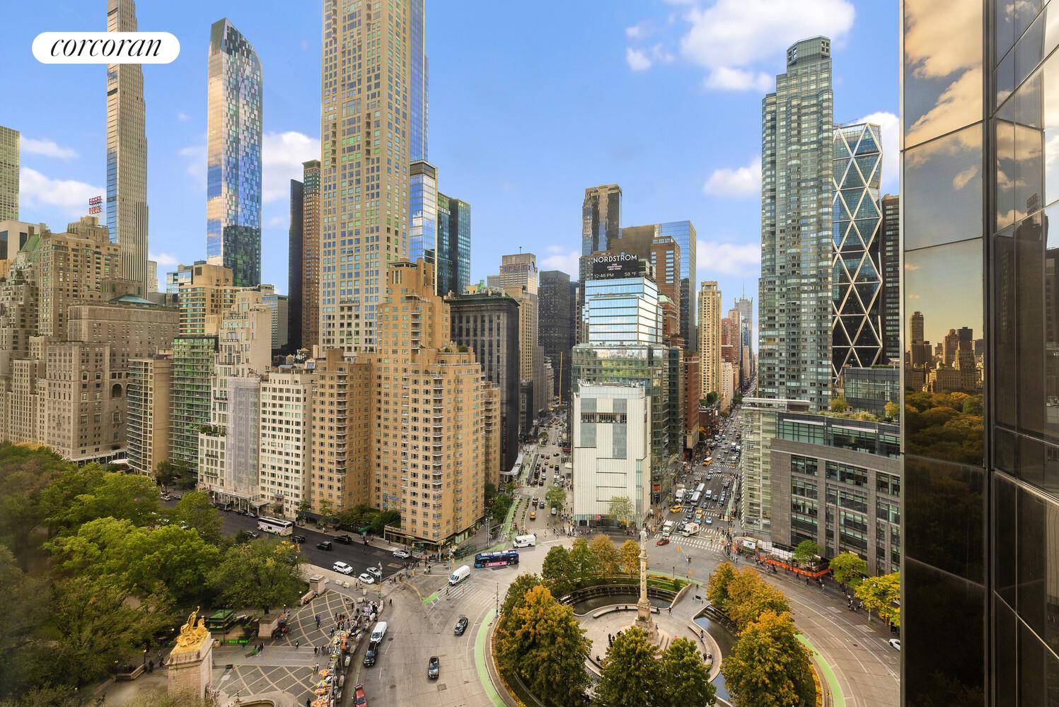 Relish the breathtaking beauty of Central Park, Columbus Circle and points downtown from your urban oasis perched on the 23rd floor of 1 Central Park West.