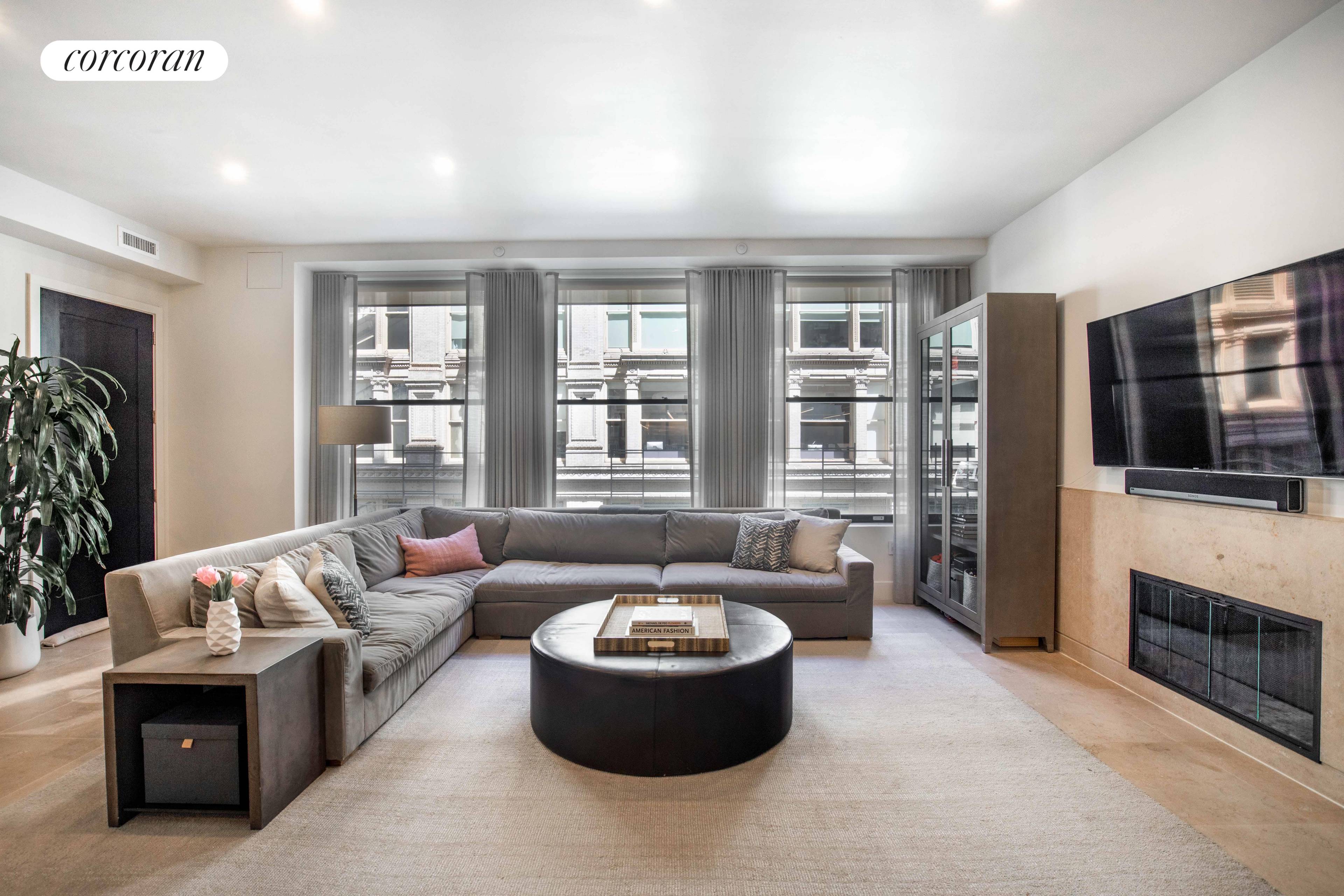 Located in the heart of the Flatiron District, this expansive and stylish 3 bedroom, 3 bathroom loft boasts soaring 10 foot ceilings, oversized windows and a wood burning fireplace.