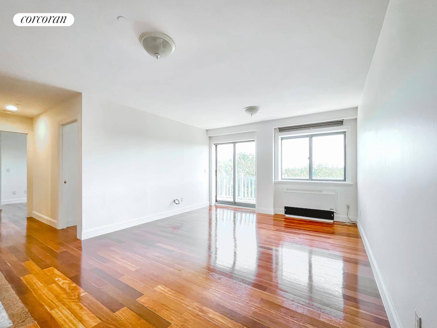 Southern exposure 2 bedroom, 2 bath apartment located in the heart of Downtown Flushing.
