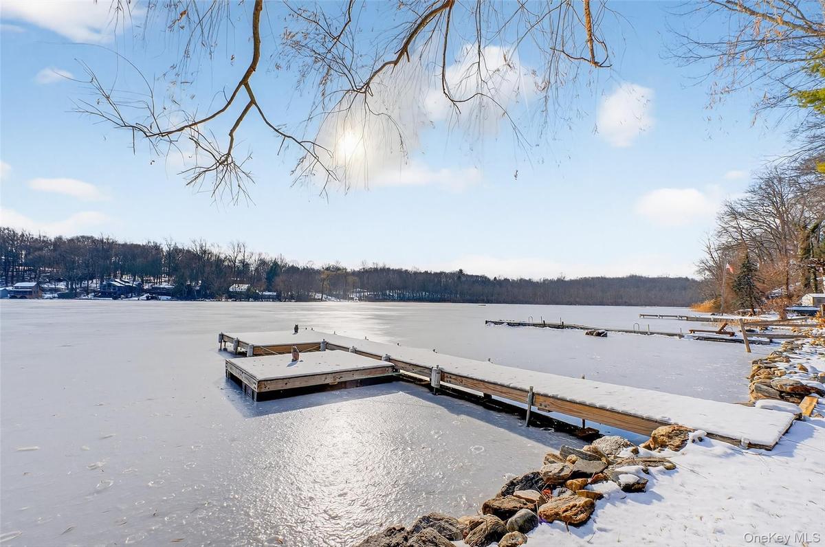 Dock featuring a water view