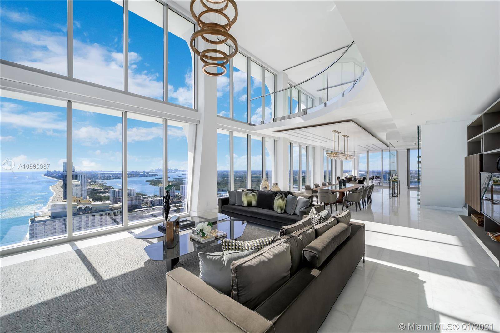 State of the art living meets pristine oceanfront coastal views in this Jade Signature residence, part of the ultra luxury condo tower created by Pritzker prize winning Swiss architects, Herzog ...