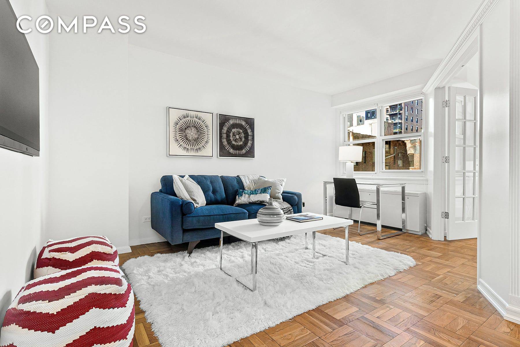 Welcome home to this Bright Over Sized Junior One Bedroom apartment in one of Greenwich Village's Premier Full Service Buildings.