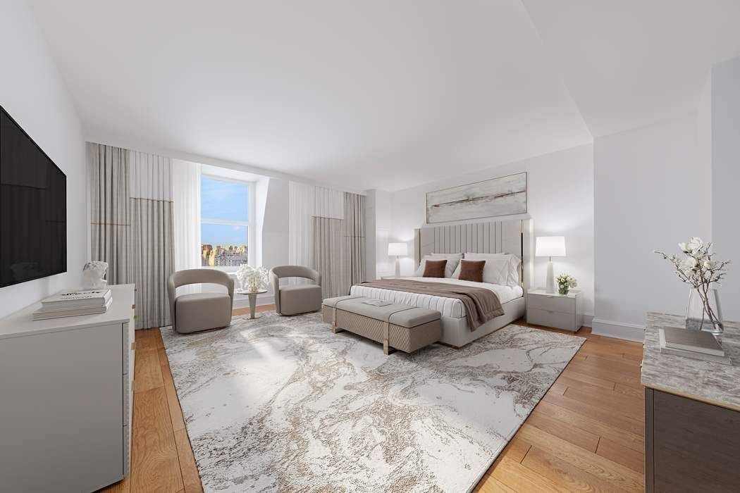 Welcome to 1 Central Park South, 1707 a luxurious three bedroom, three and a half bathroom apartment with stunning views of Central Park at the iconic Plaza Residences.