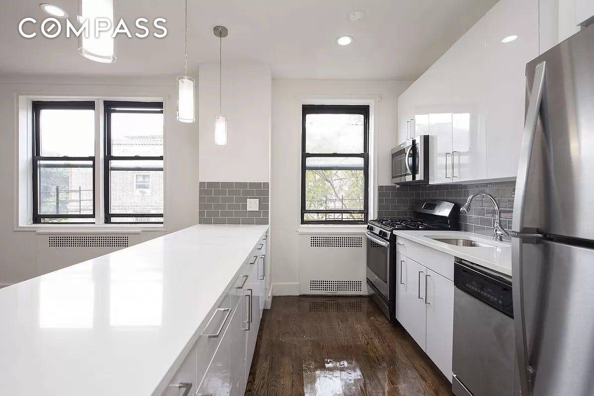 THIS LISTING IS A FEE RENTAL We have a gorgeous, newly renovated, super sunny, two bedroom apartment available for rent in Jackson Heights.