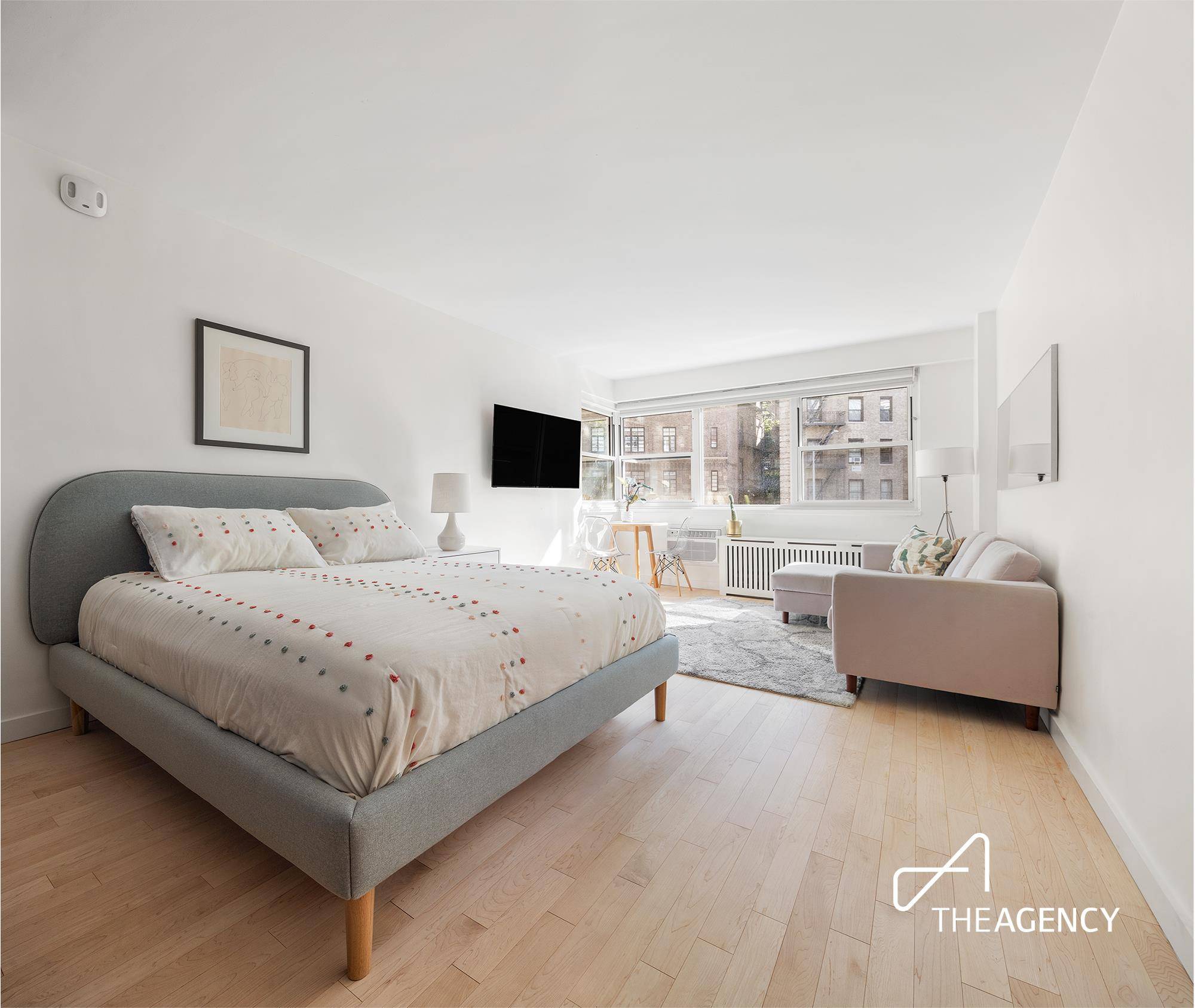 Indulge in the quintessential New York lifestyle at 3 Sheridan Square, where a meticulously remodeled studio sets the stage for a life of comfort, elegance, and connection.