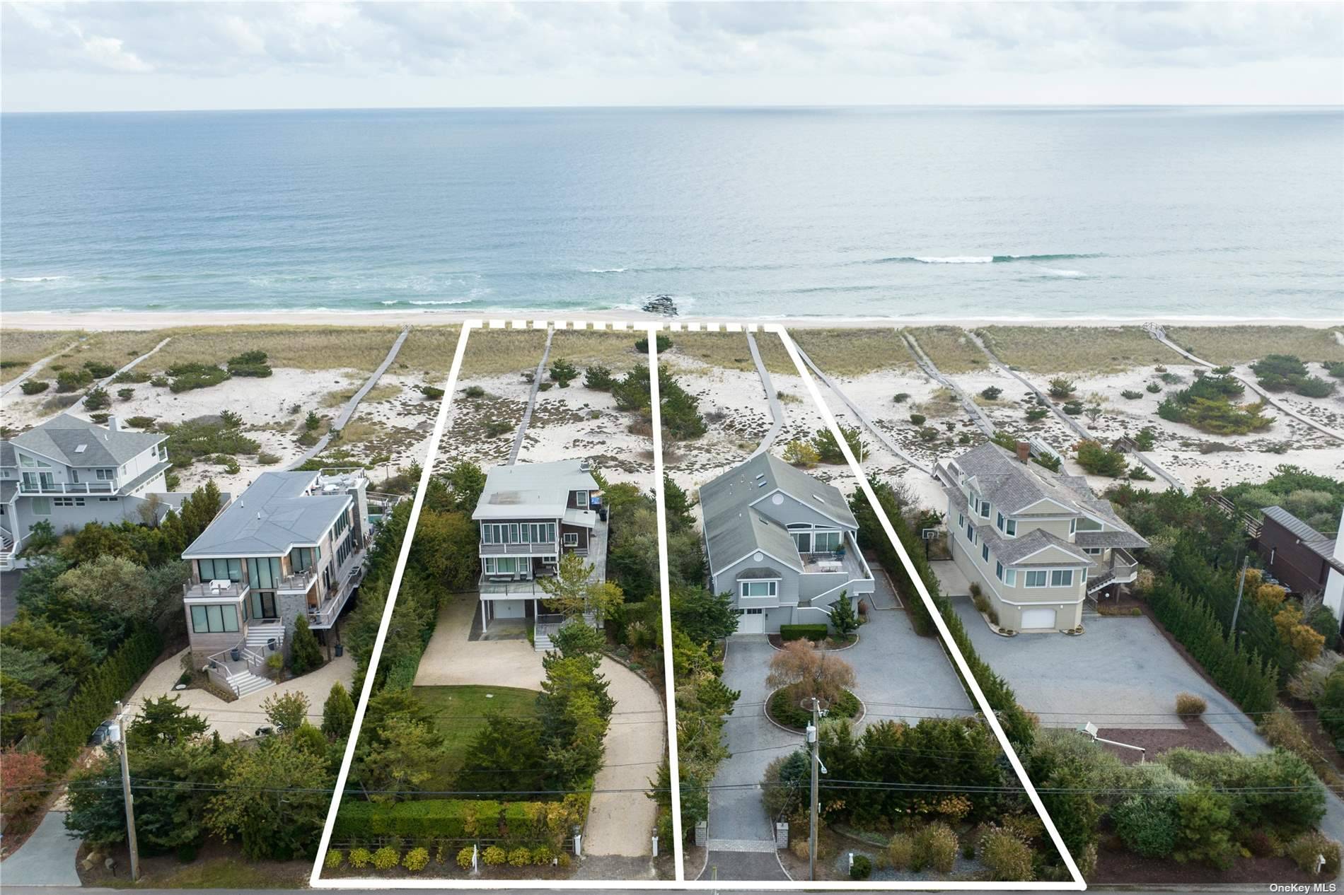 Two stunning oceanfront homes, 187 amp ; 191 Dune Road, both nestled in the prestigious Jetty Protected neighborhood of Westhampton Beach.