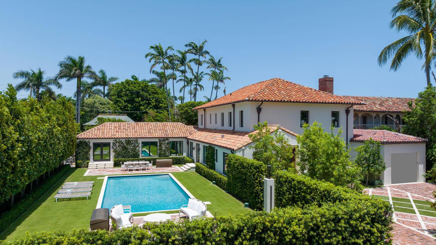 Newly customized 1920's Mediterranean home in the Estate Section of Palm Beach.