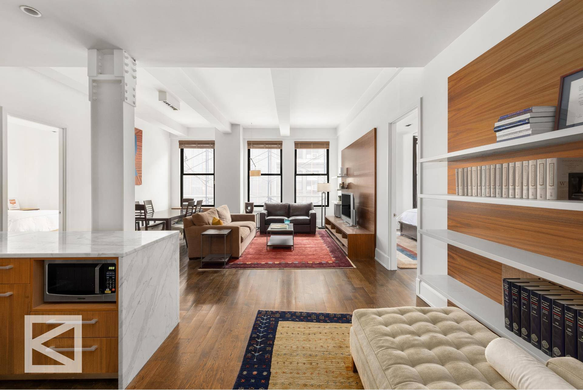 Located in the heart of gramercy, this dramatic 2 bedroom, 2 bathroom plus powder room residence is located in one of the most coveted locations of Gramercy Flatiron.