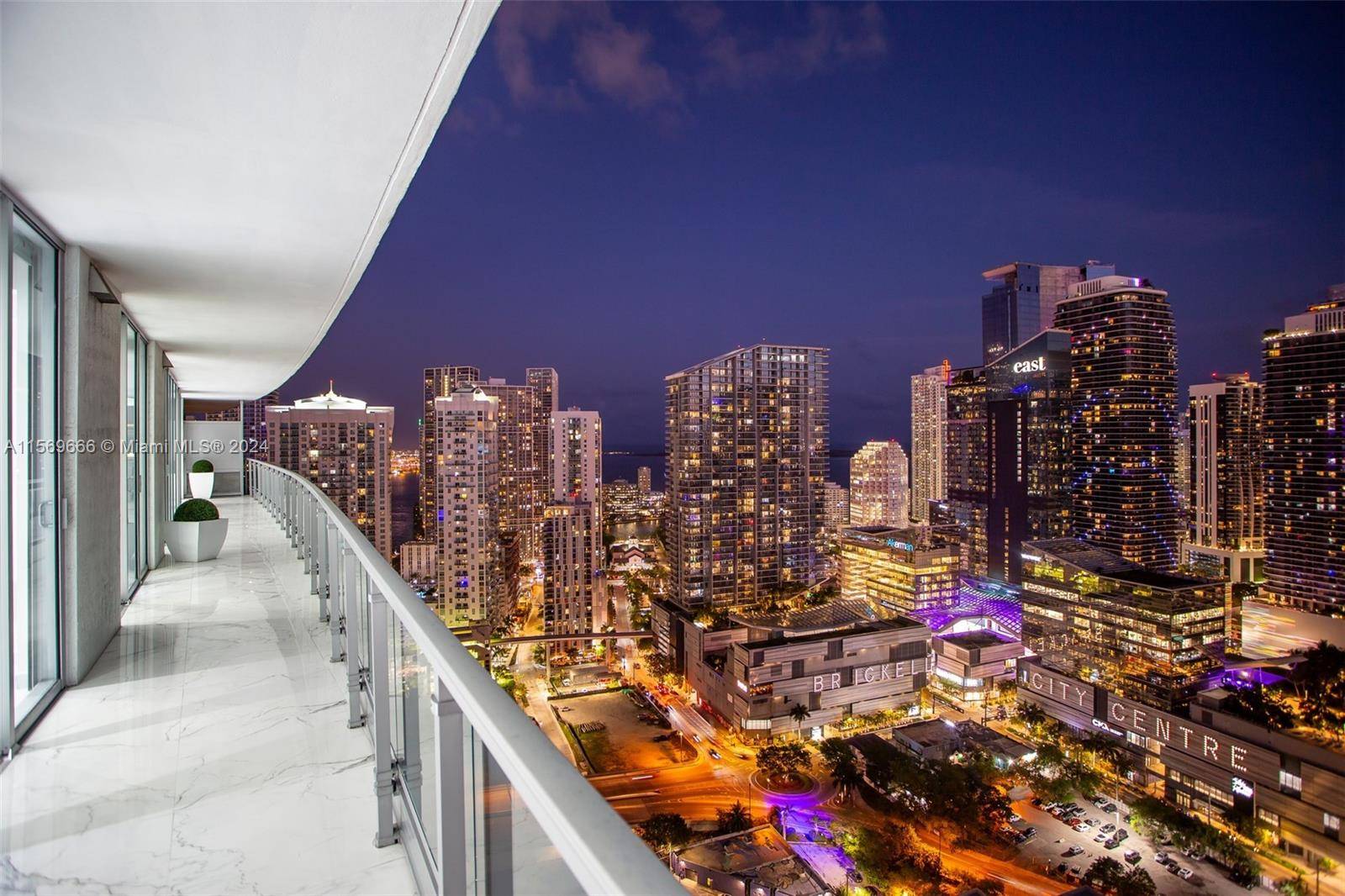 Impeccable 3 bed 3. 5 bath residence with 2, 356 SF of living space overlooking magical views of the Bay and Brickell skyline.