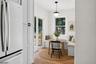 Breakfast nook staged
