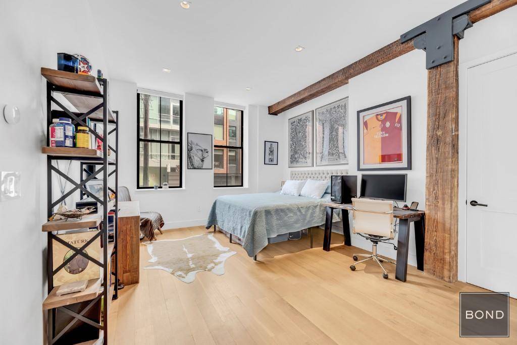 Incredible loft studio in former factory, this building was converted by Brooklyn's celebrated architects, The Meshberg Group to a luxury condominium in 2014.